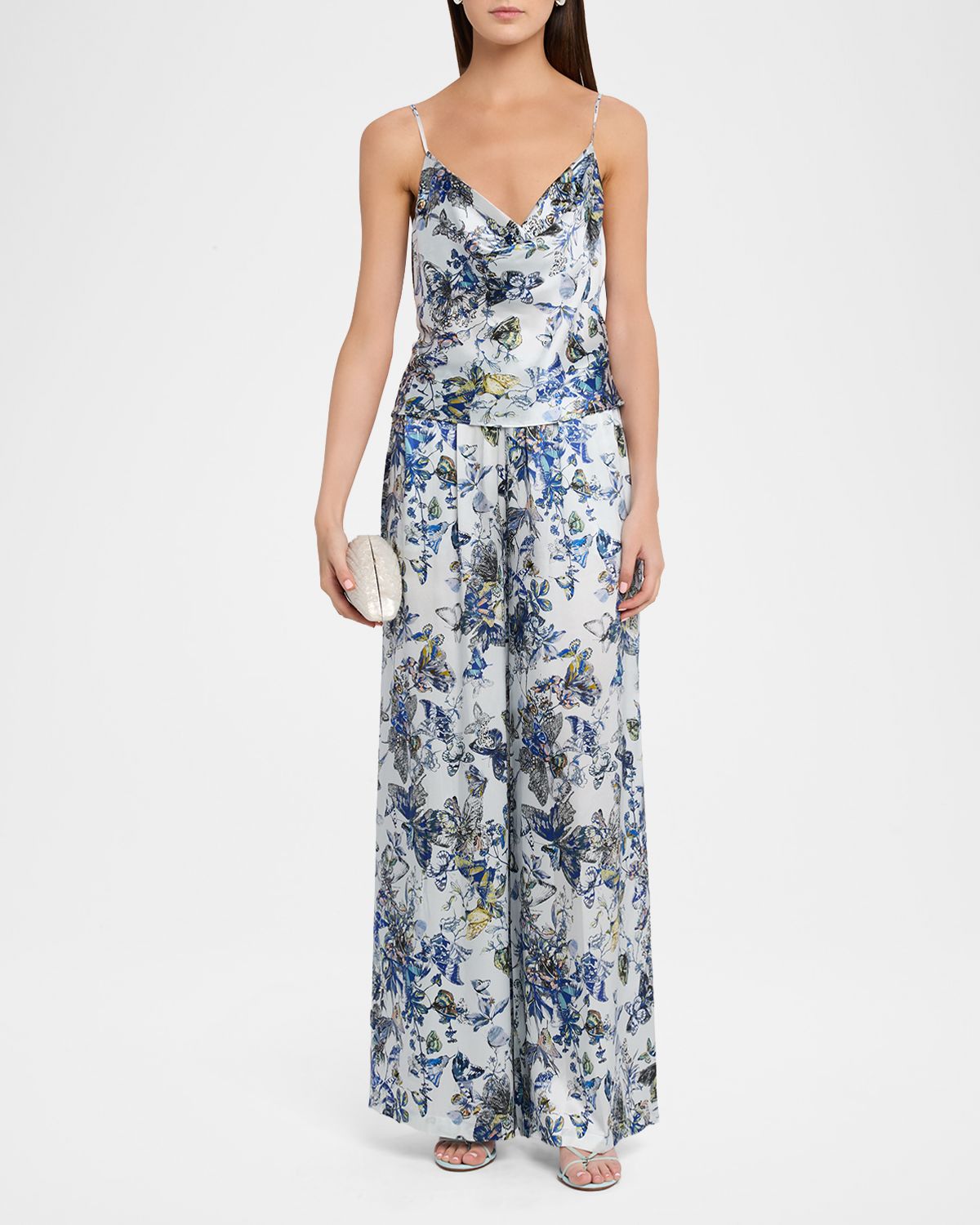 L 'Agence Calista Cowl-Neck Silk Camisole