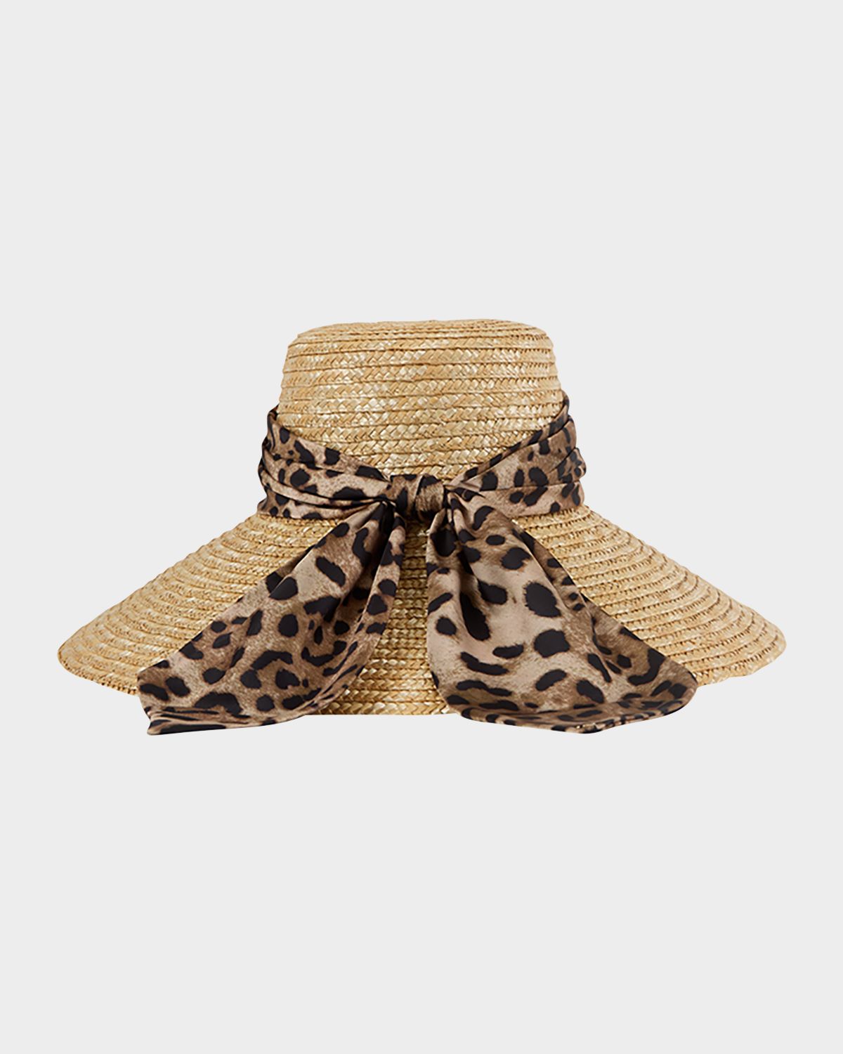 Eugenia Kim Mirabel Animal-Print Bow Straw Hat | Thumbnail 5