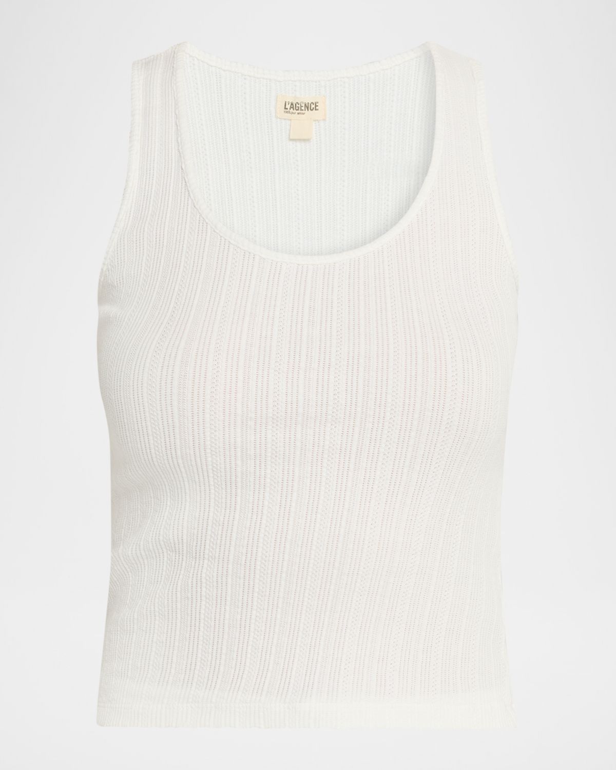 L 'Agence Adira Pointelle Scoop-Neck Tee | Thumbnail 6 L 'Agence Adira Pointelle Scoop-Neck Tee | Thumbnail 6
