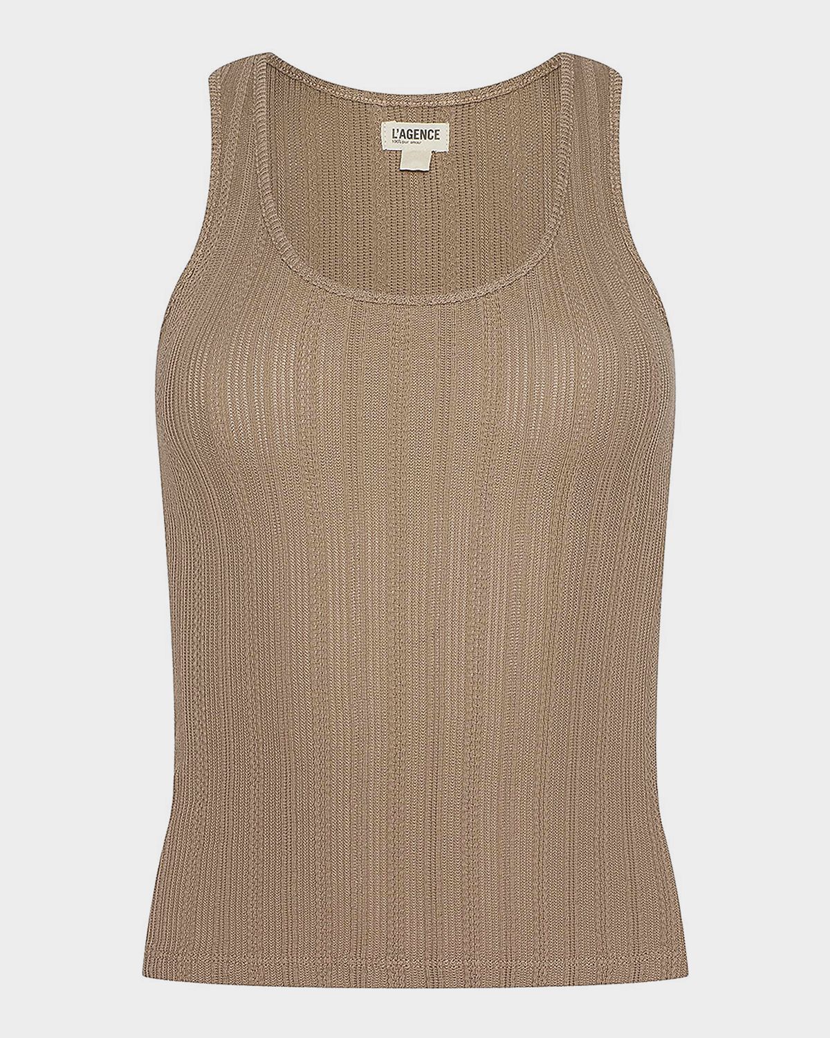 L 'Agence Adira Pointelle Scoop-Neck Tee | Thumbnail 5