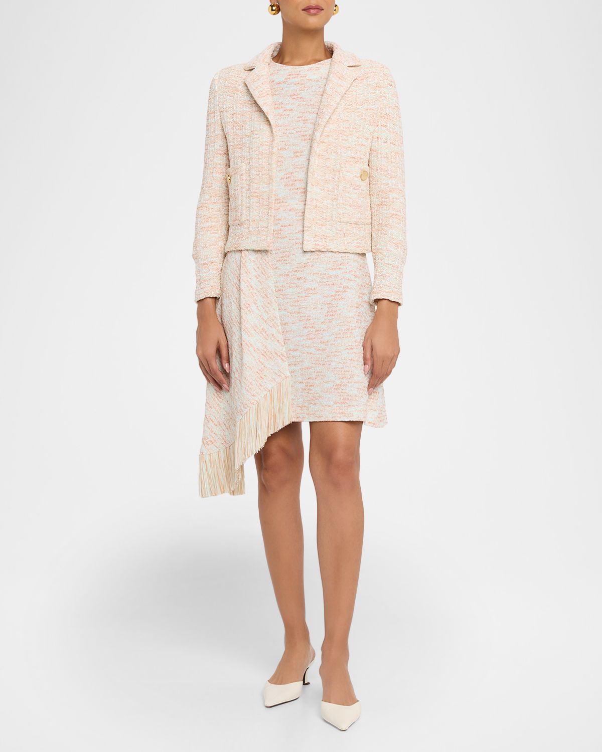 Misook Heritage Melange Tweed Knit Jacket