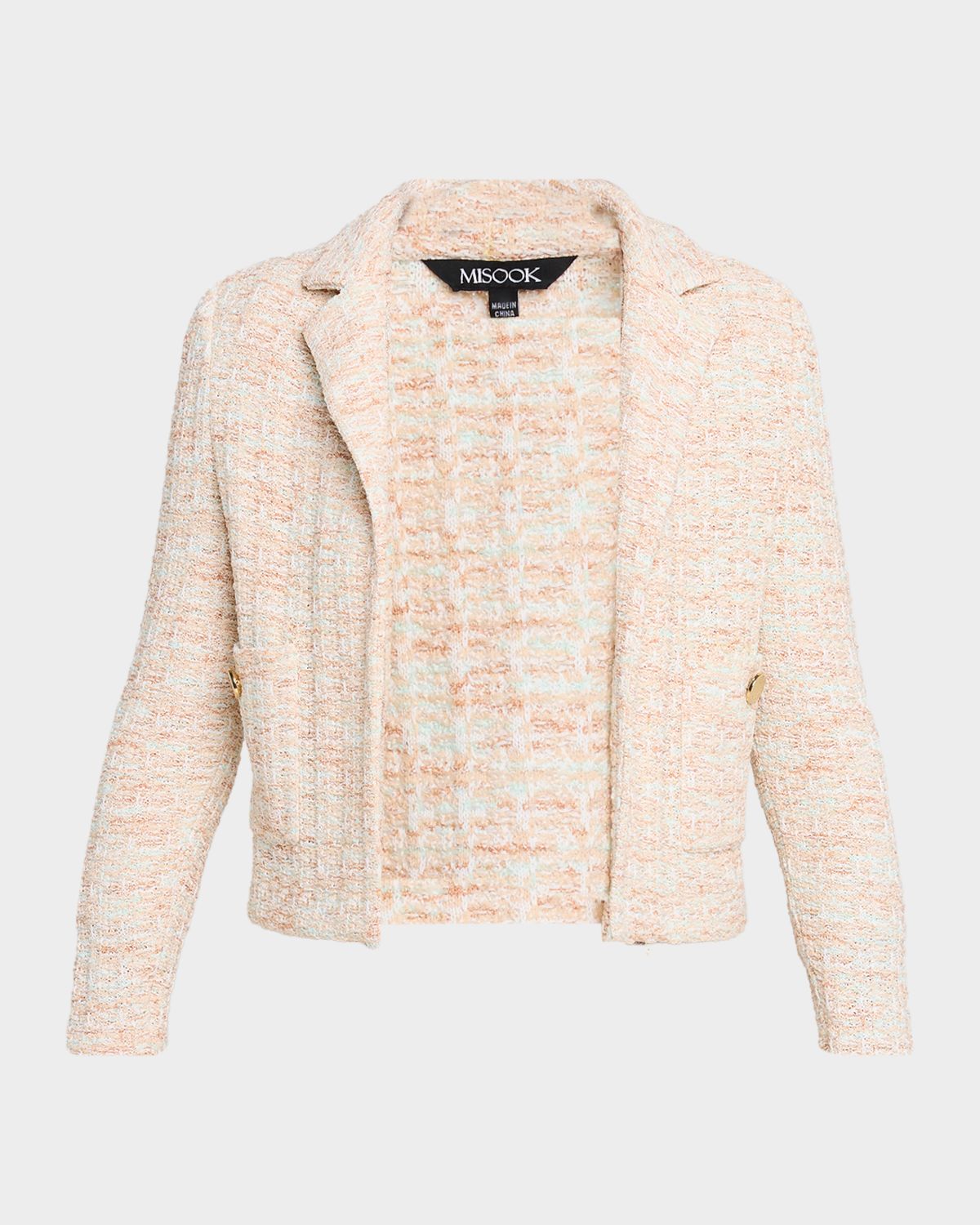 Misook Heritage Melange Tweed Knit Jacket