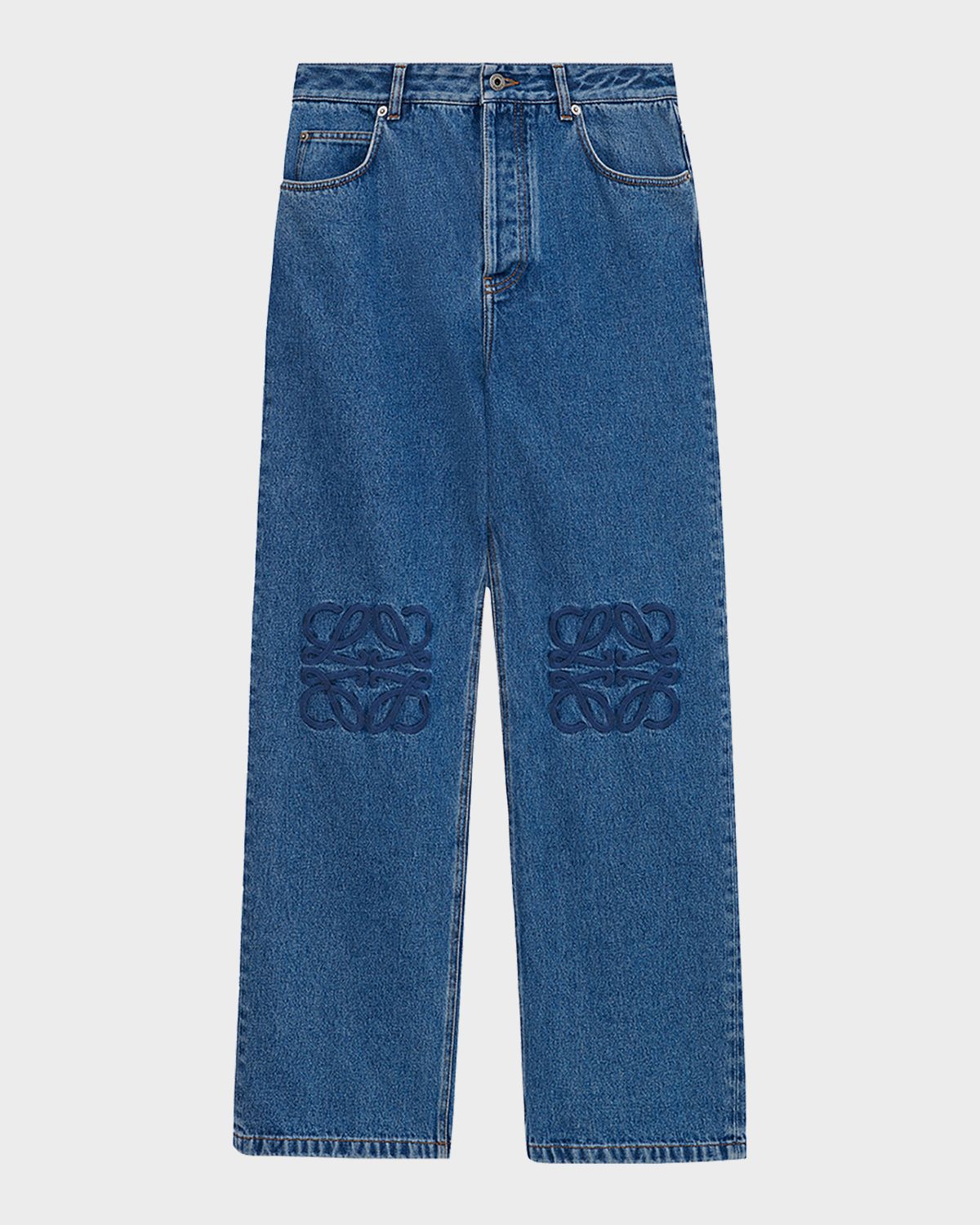 Loewe Men 's Anagram Denim Baggy-Fit Jeans | Thumbnail 6 Loewe Men 's Anagram Denim Baggy-Fit Jeans | Thumbnail 6