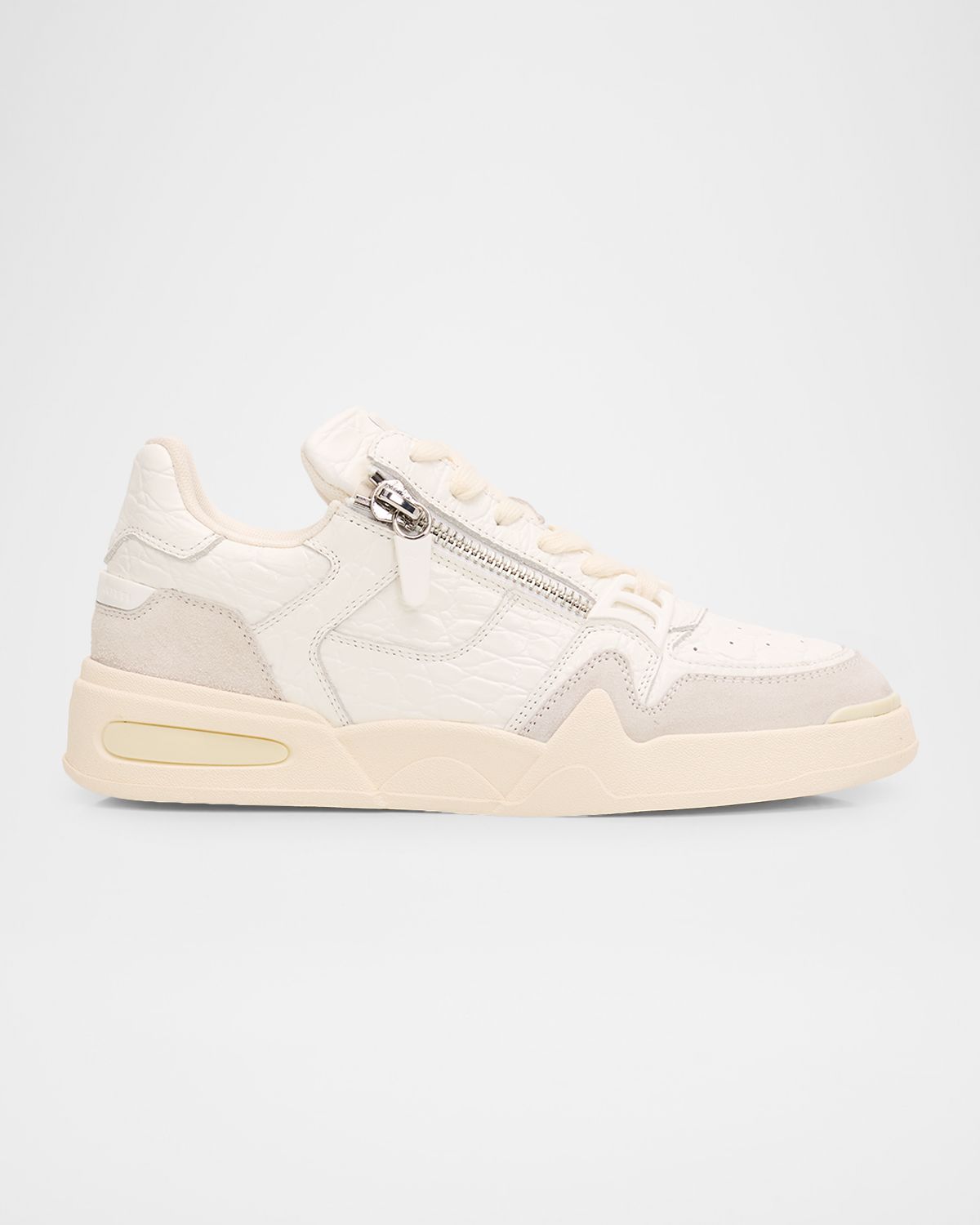 Giuseppe Zanotti Men 's Gz-Ghost Leather and Suede Low-Top Sneakers | Thumbnail 5