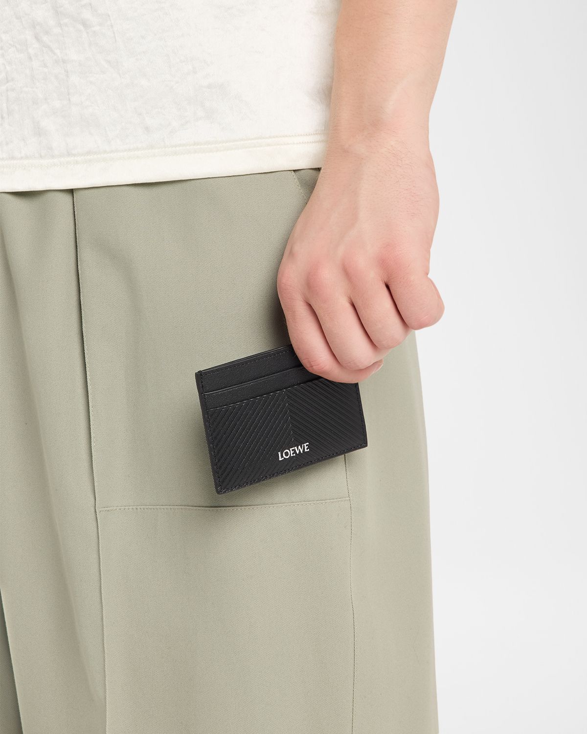 Loewe Men 's Textured Leather Card Holder