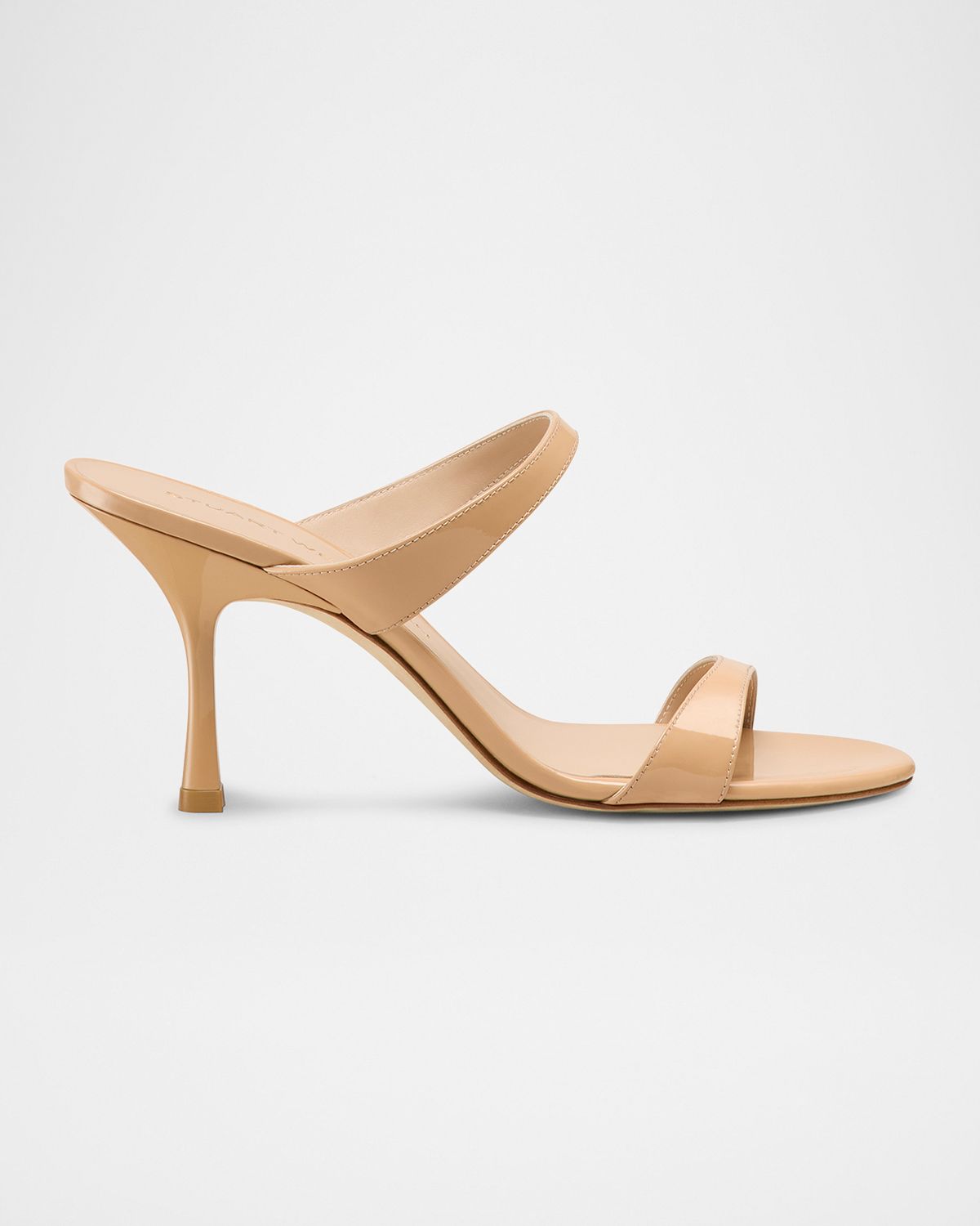 Stuart Weitzman 85mm Nudist Patent Leather Dual-Strap Sandals | Thumbnail 5