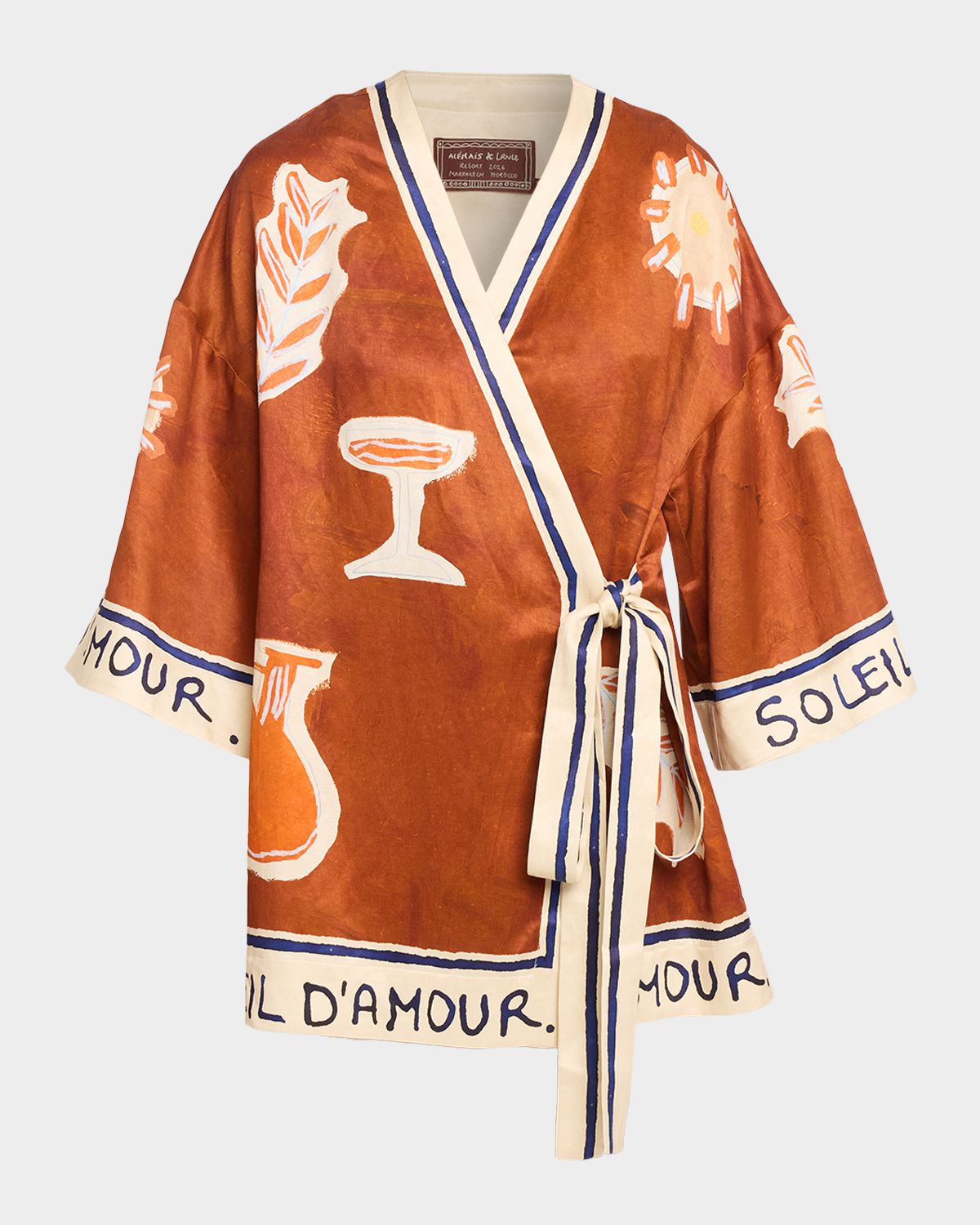 ALEMAIS Soleil D 'Amour Wrap Mini Dress