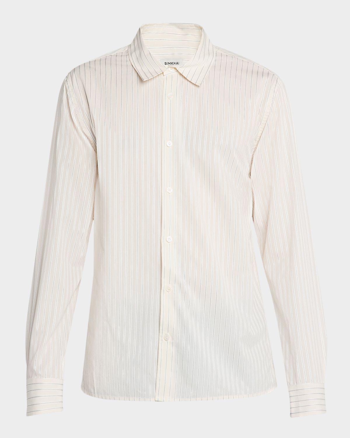 SIMKHAI Men 's Mylo Hairline Stripe Evening Shirt
