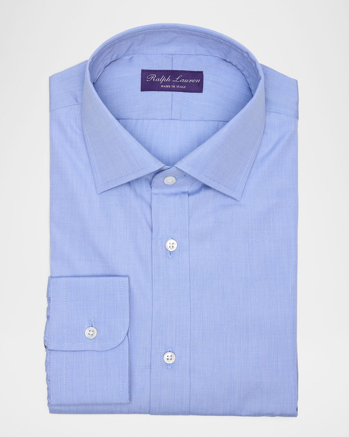 Ralph Lauren Purple Label Men 's End-On-End Cotton Dress Shirt