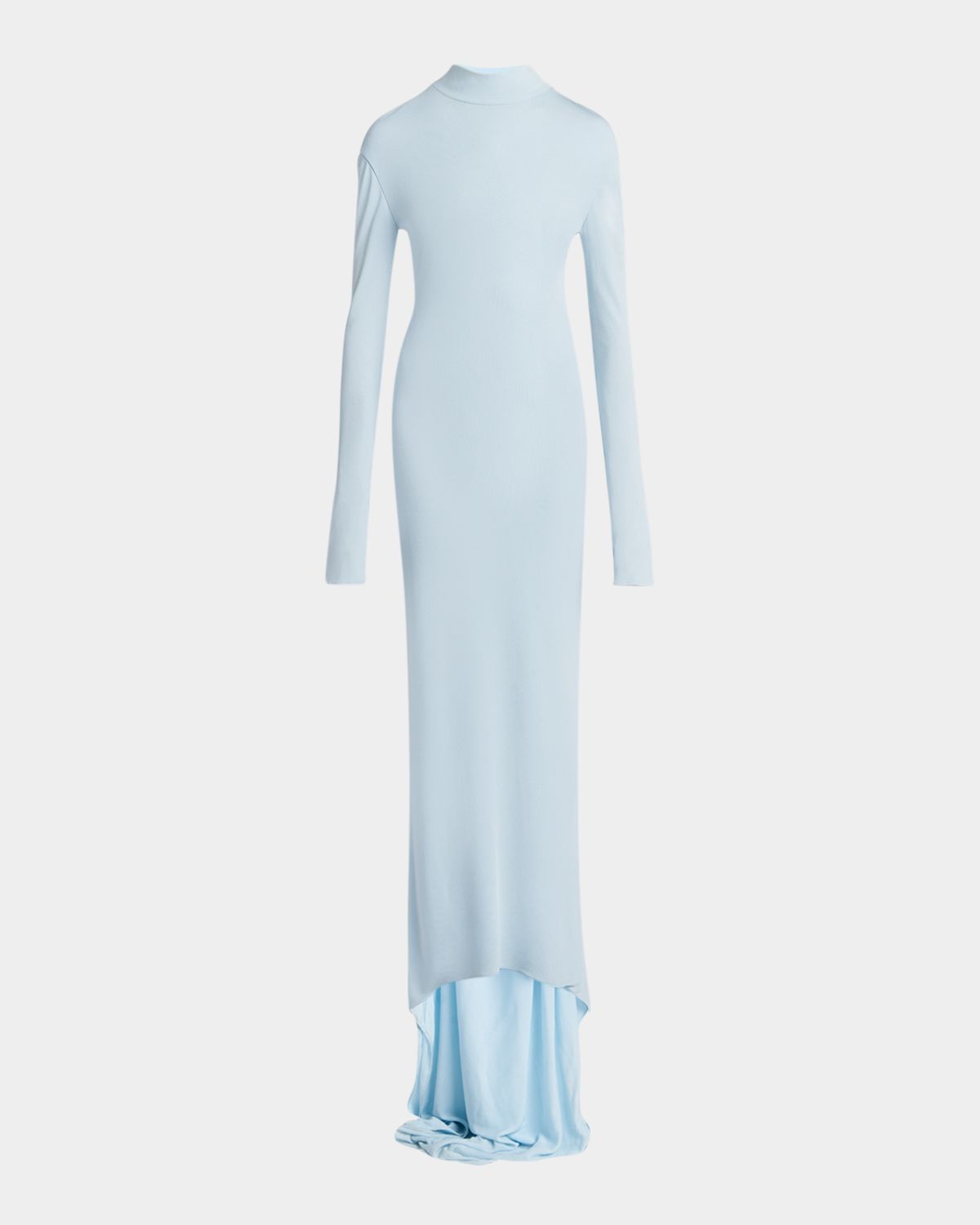 TOM FORD Long-Sleeve Twisted Open-Back Crepe Jersey Gown | Thumbnail 6