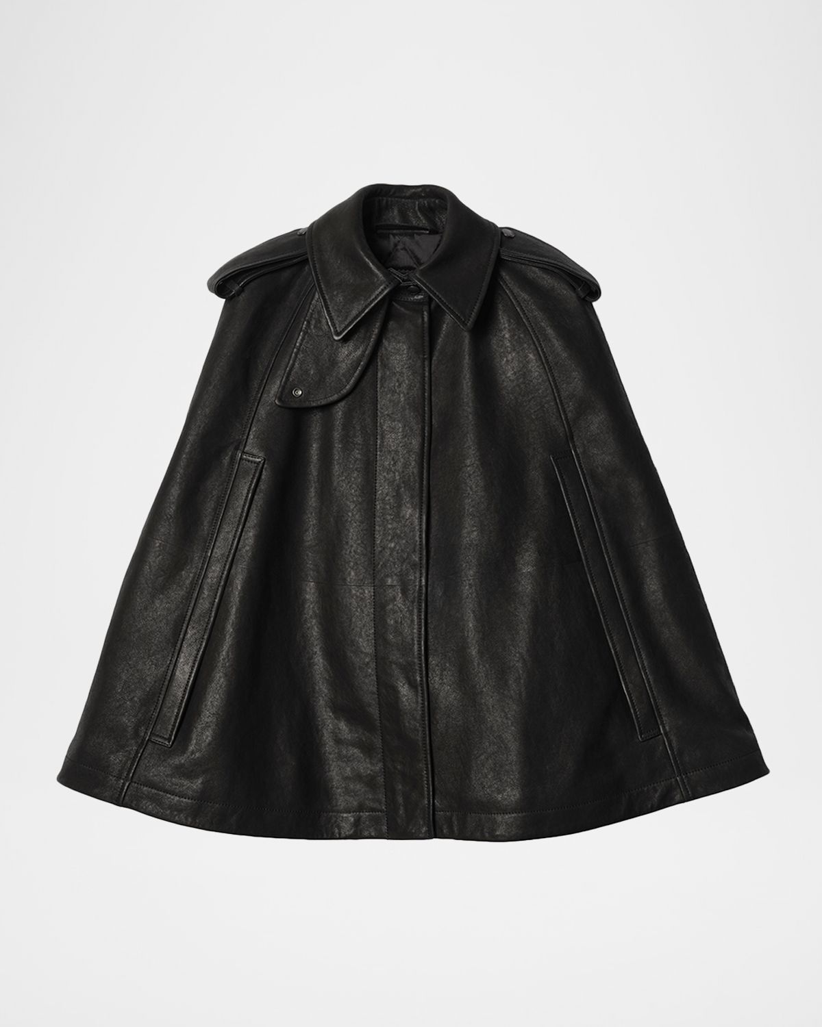 Burberry Clevedon Leather Cape