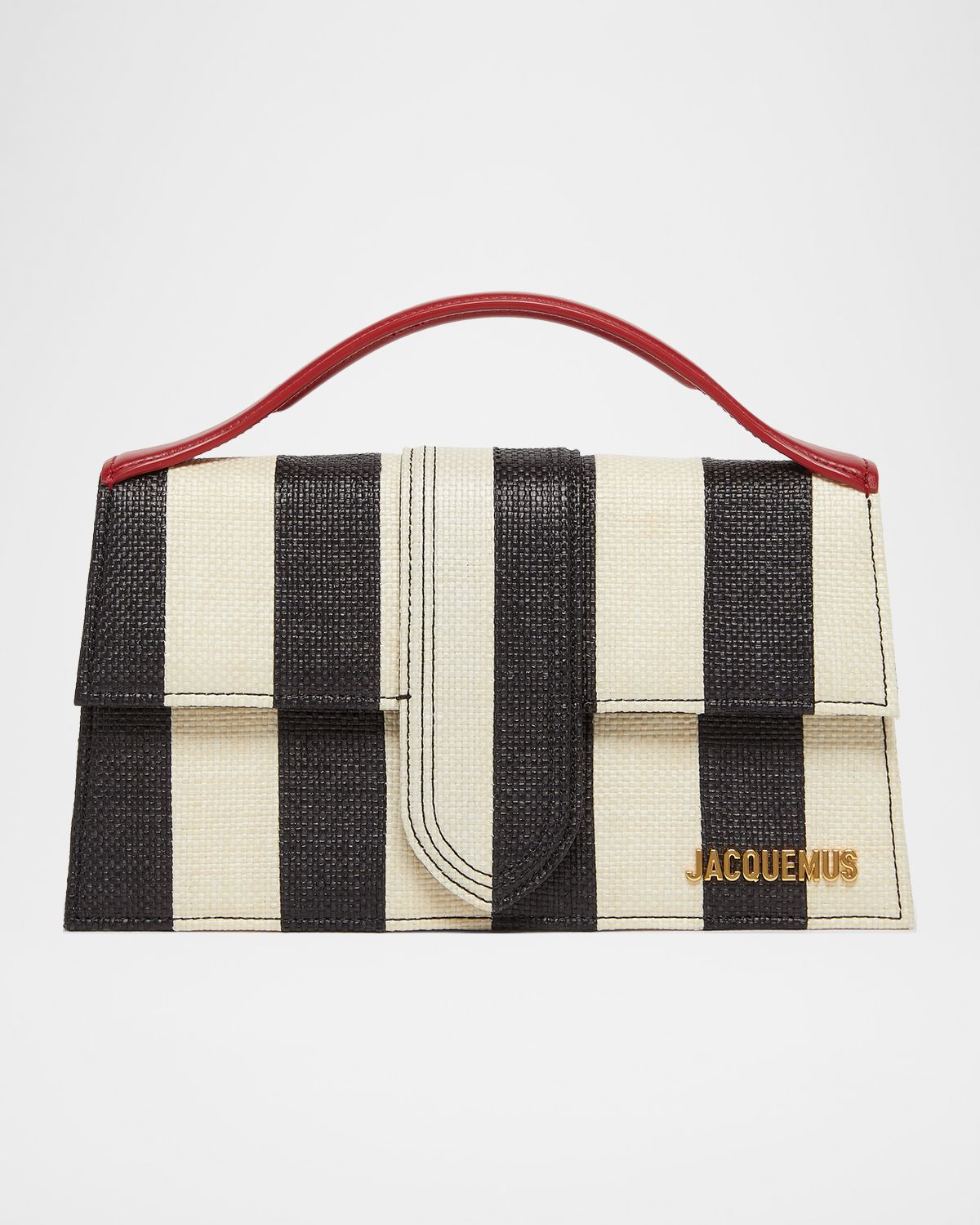 Jacquemus Le Grand Bambino Striped Top-Handle Bag