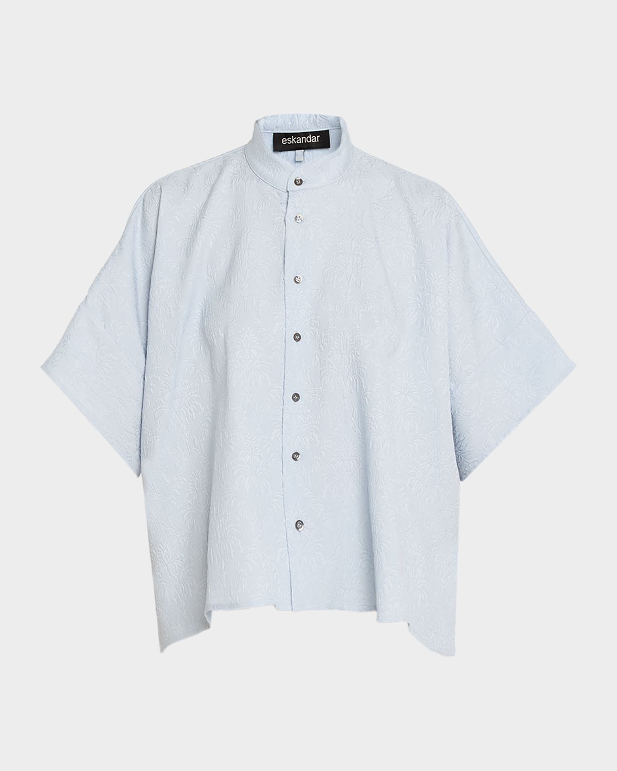 Eskandar A-Line Textured Silk Shirt | Thumbnail 6 Eskandar A-Line Textured Silk Shirt | Thumbnail 6