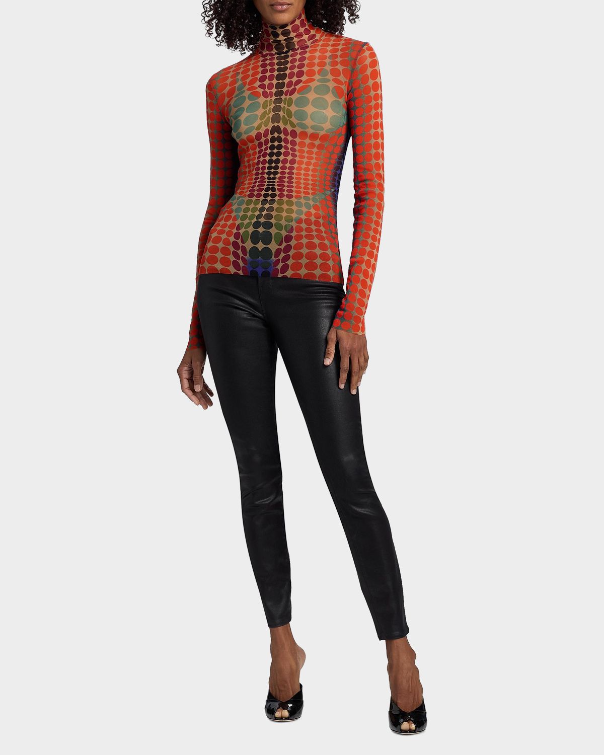 Jean Paul Gaultier Re-Edition High-Neck Dots Top