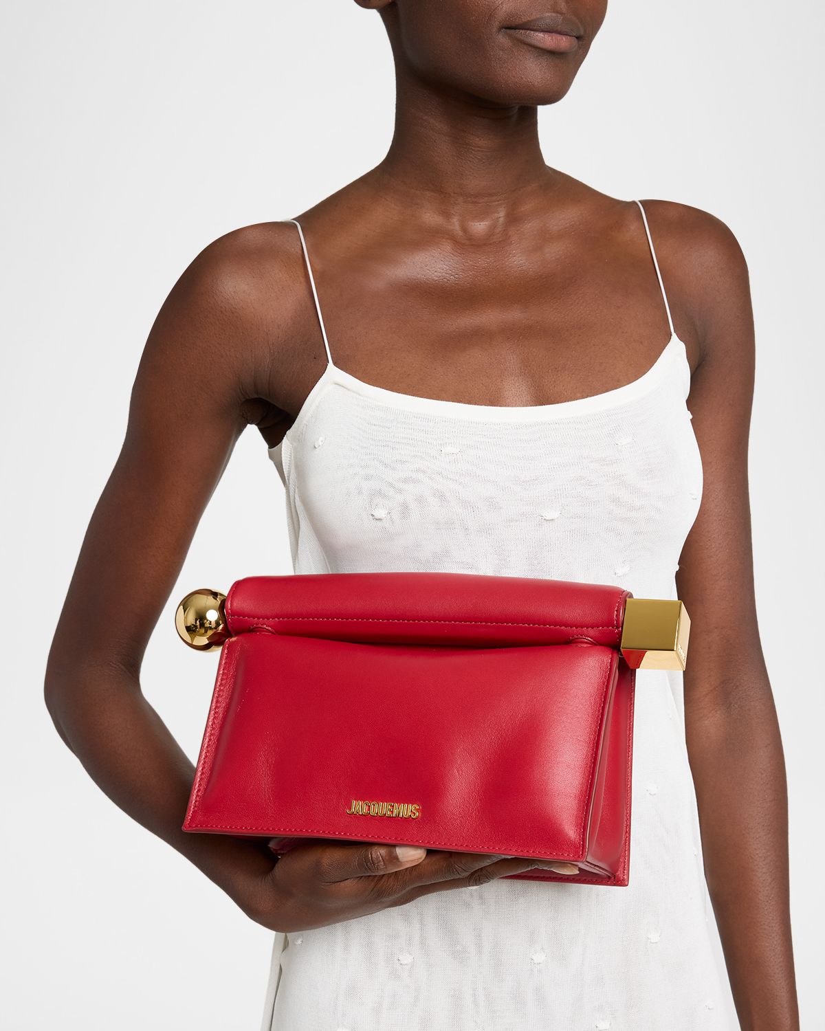 Jacquemus Rond Carre Leather Clutch