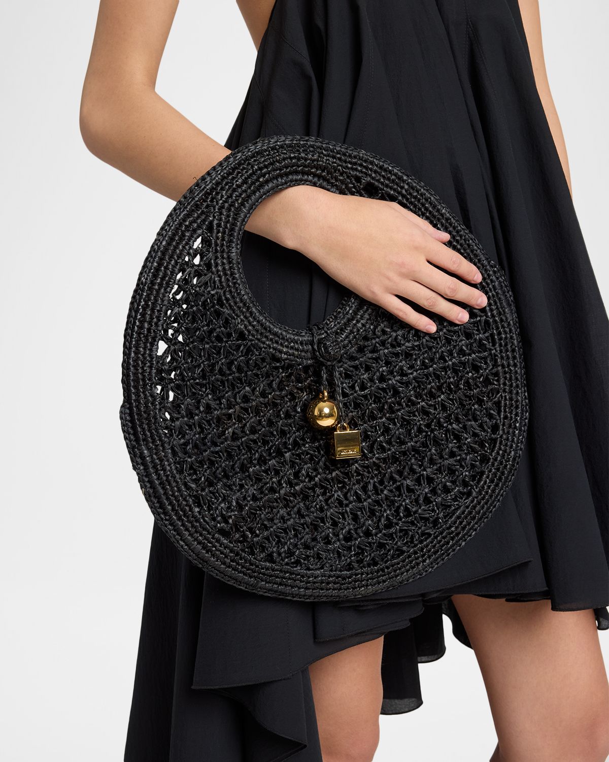 Jacquemus Le Petite Crochet Raffia Top-Handle Bag