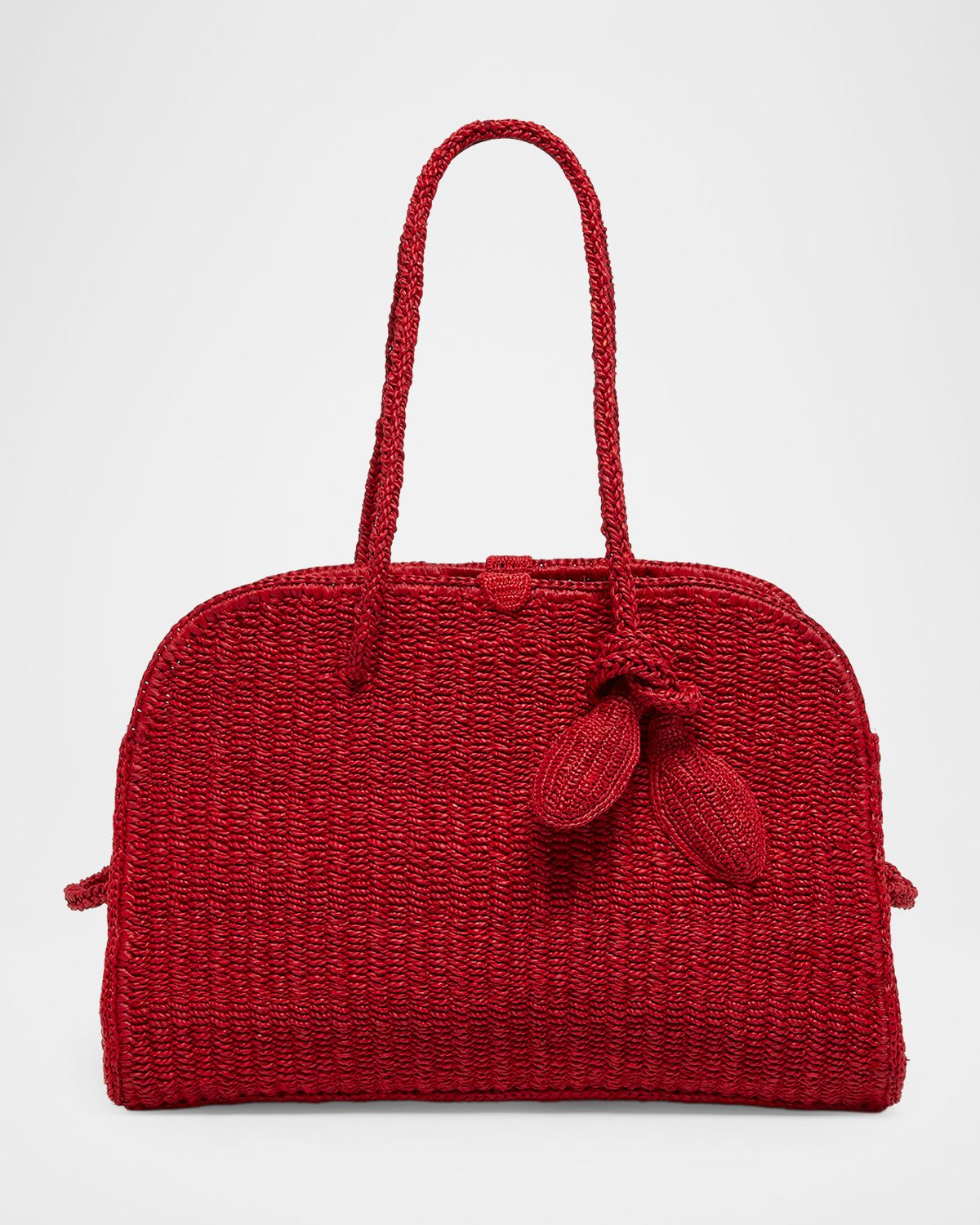 Jacquemus Le Turismo Raffia Top-Handle Bowler Bag