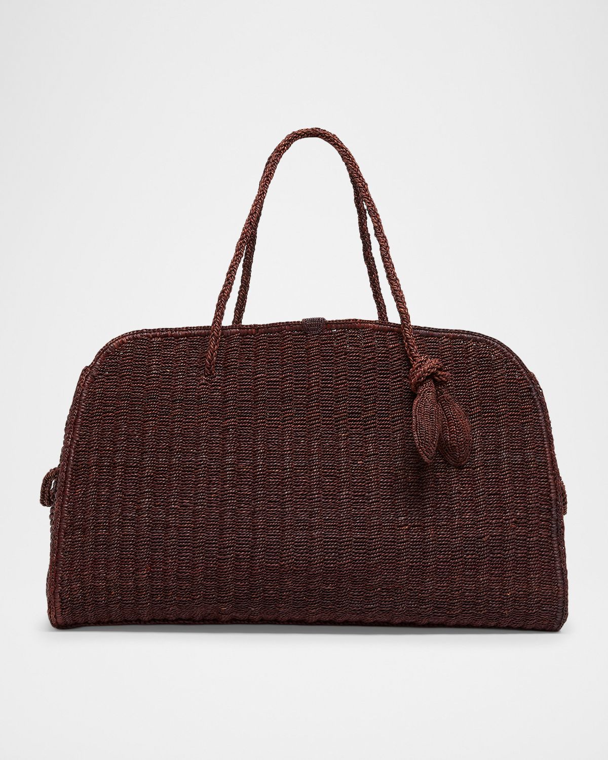 Jacquemus Le Grand Turismo Raffia Bowling Top-Handle Bag