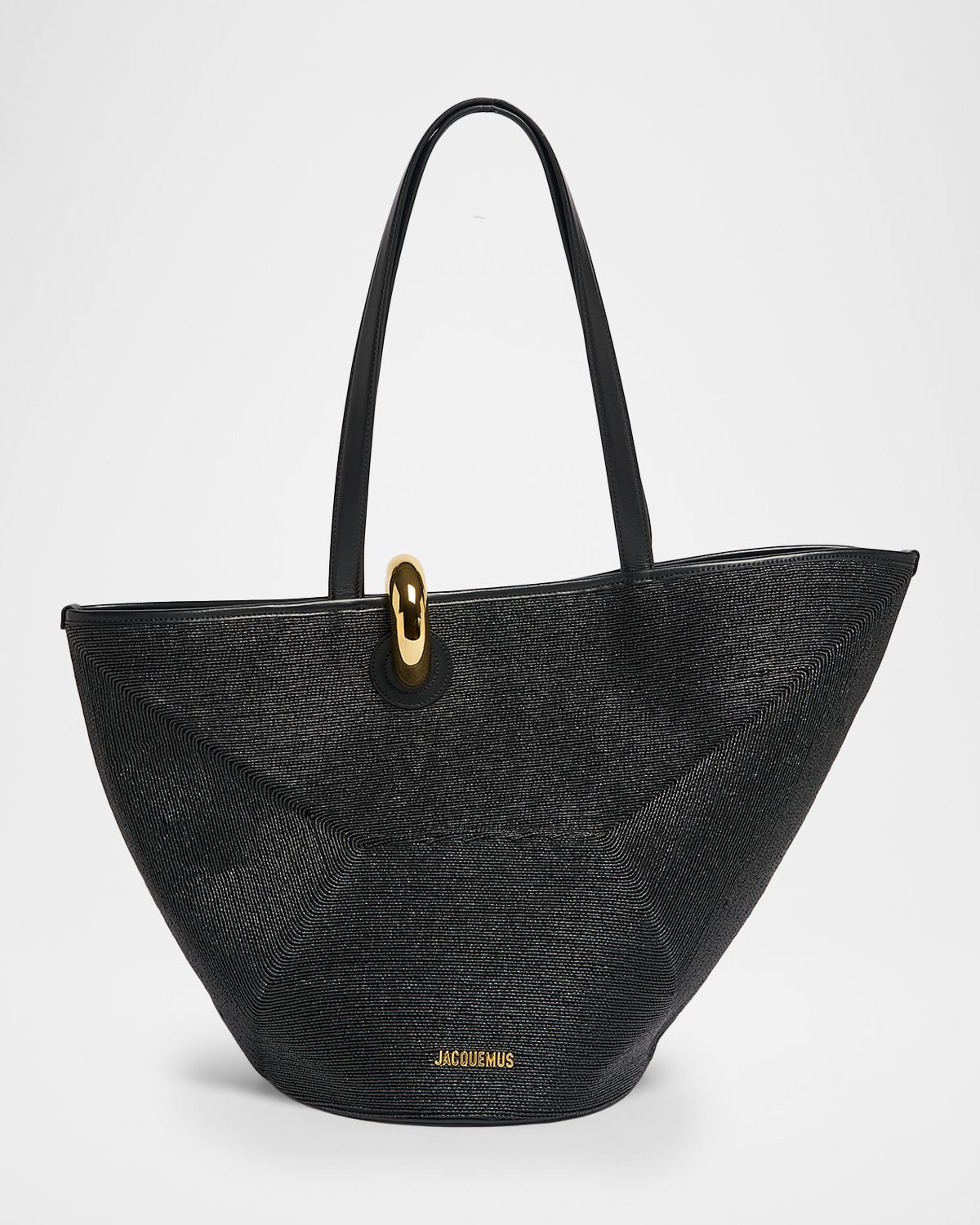 Jacquemus Le Bambola Angular Woven Tote Bag
