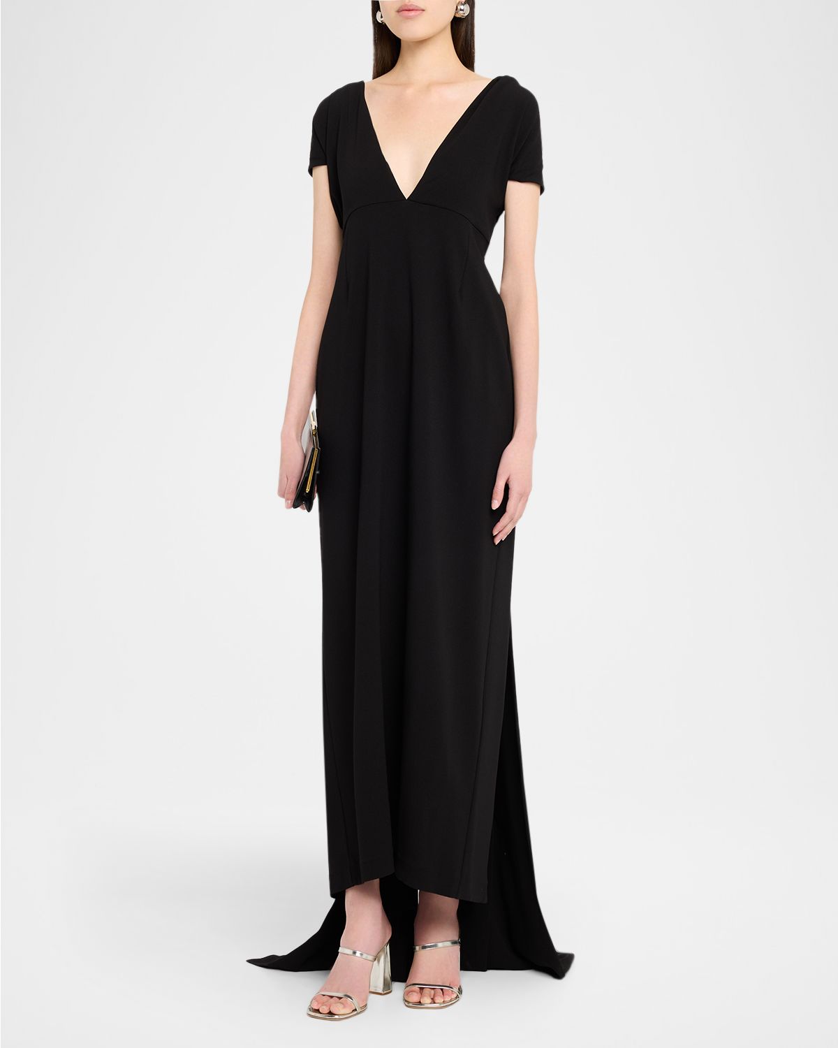 BERNADETTE Clara Empire-Waist Drape Maxi Dress