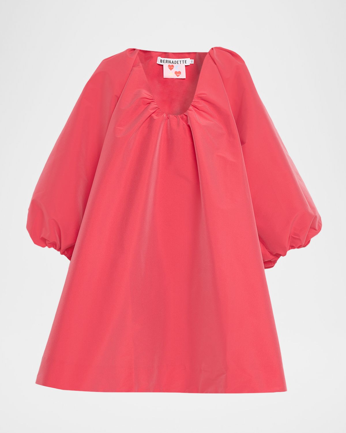 BERNADETTE George Gathered Taffeta Mini Dress