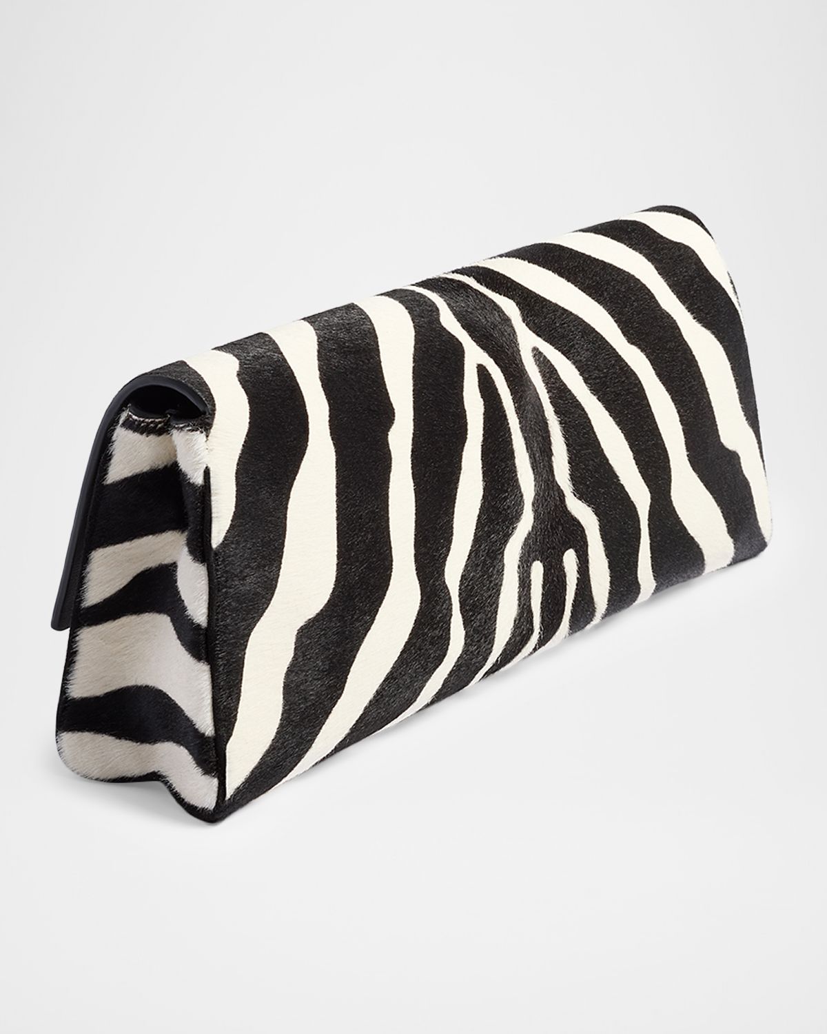 Khaite Audrey Zebra-Print Calf Hair Clutch Bag