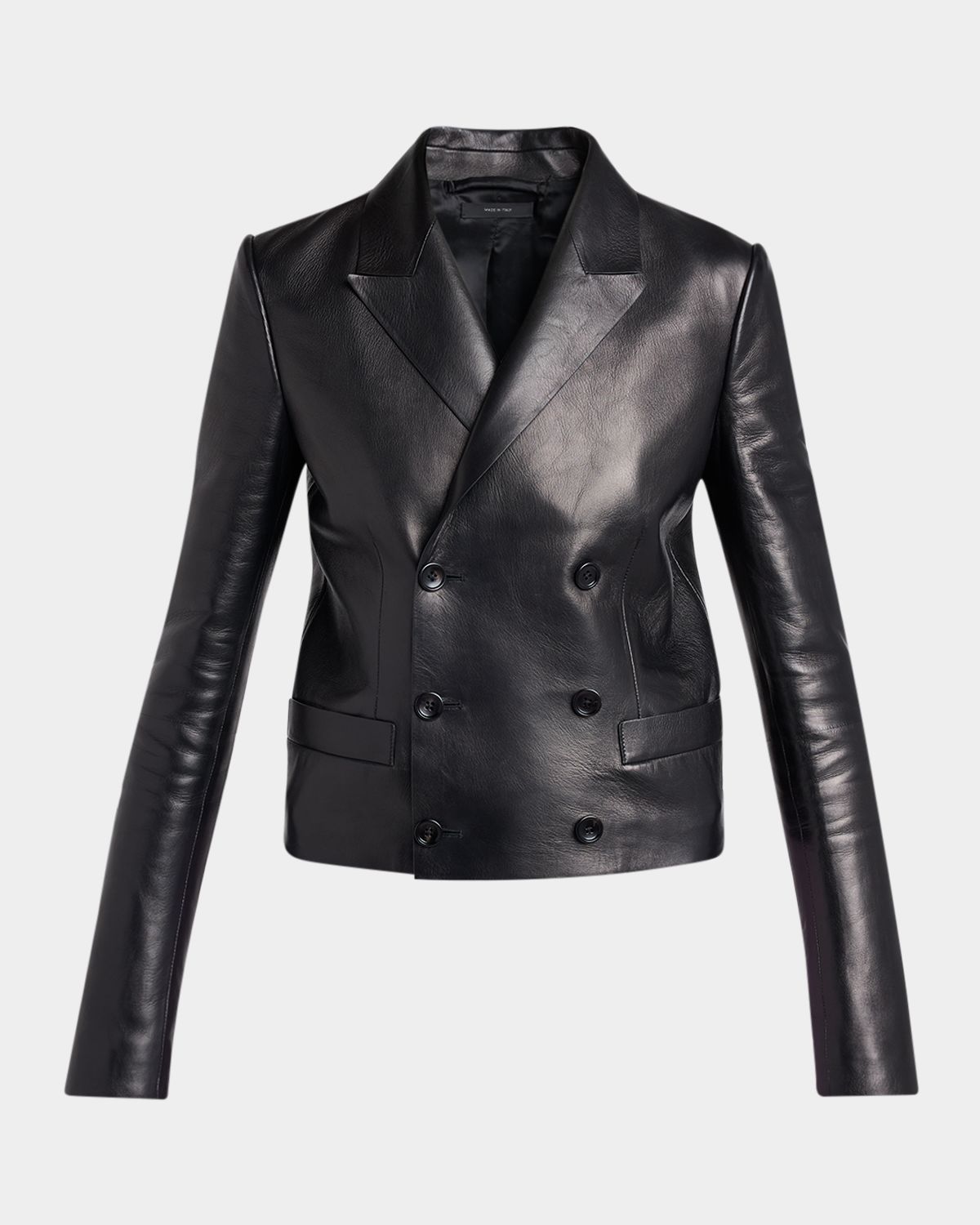 TOM FORD Nappa Leather Double-Breasted Blazer