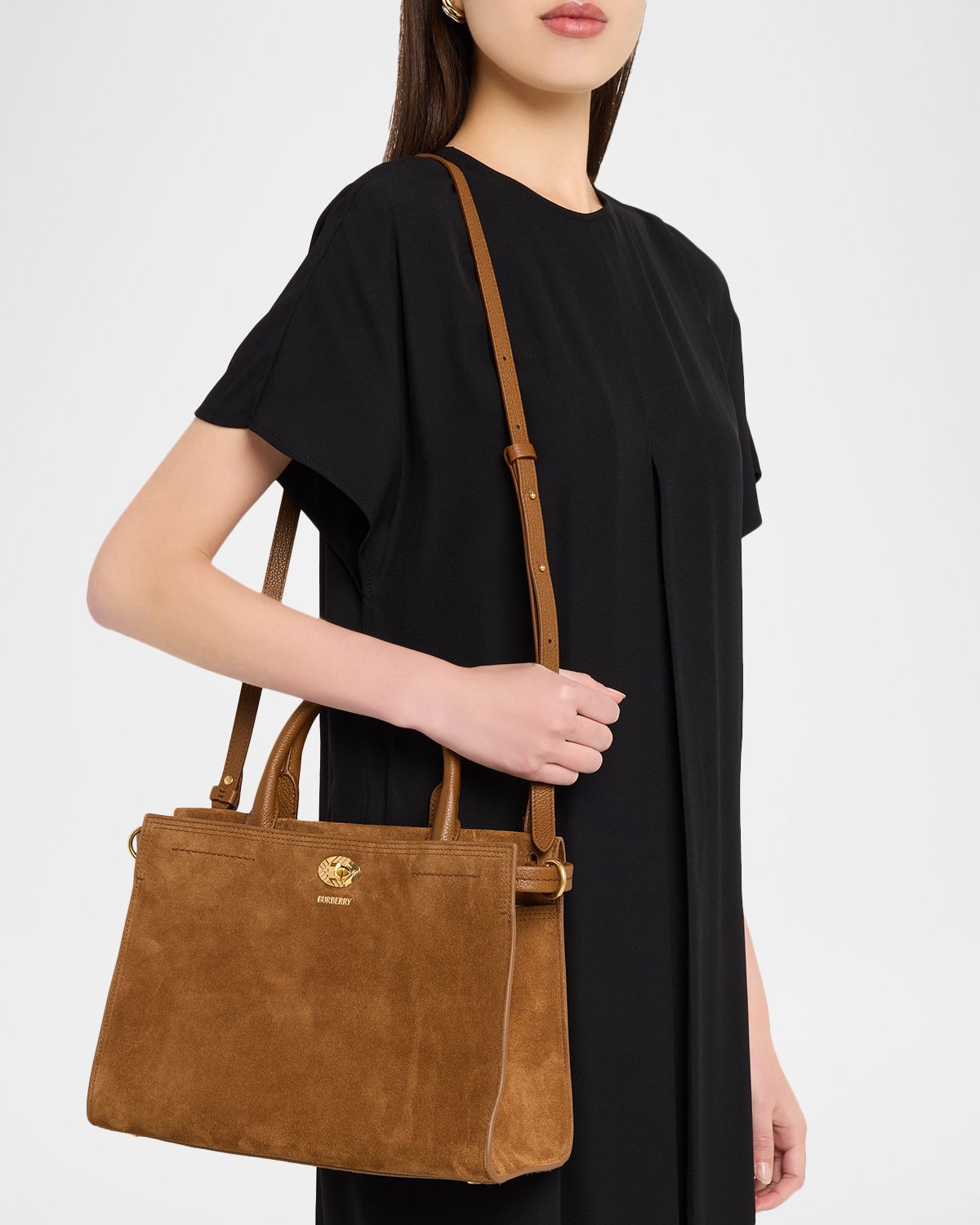 Burberry Cotswolds Small Suede Tote Bag | Thumbnail 7 Burberry Cotswolds Small Suede Tote Bag | Thumbnail 7