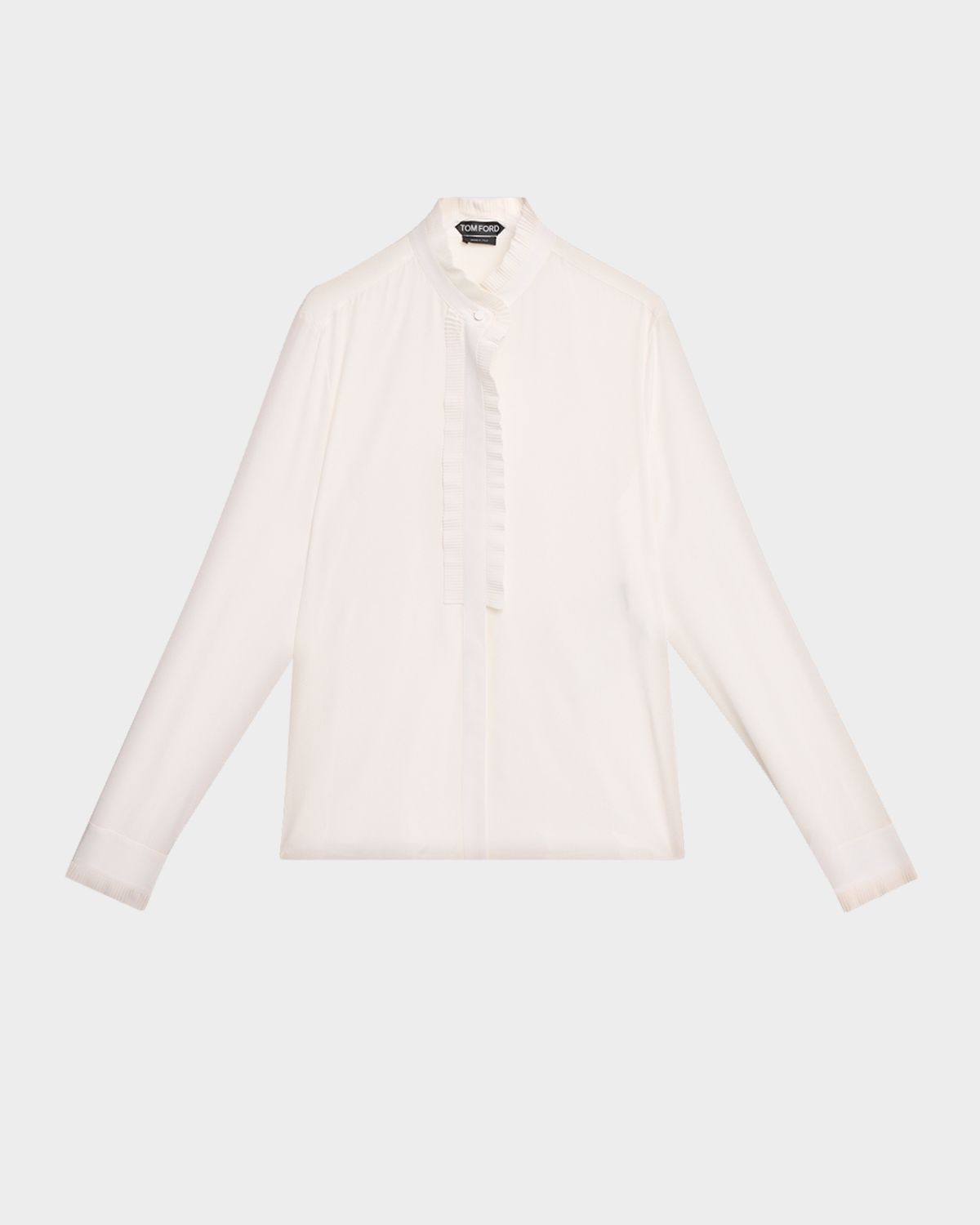 TOM FORD Silk Crepe de Chine Button-Front Blouse