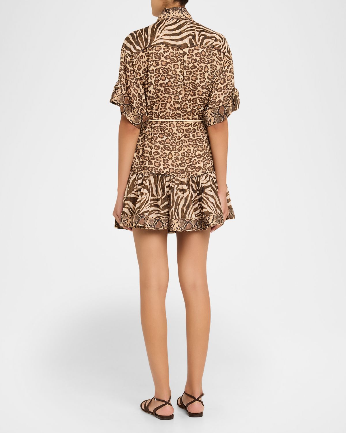 Zimmermann Wanderlust Lantern Mini Shirtdress