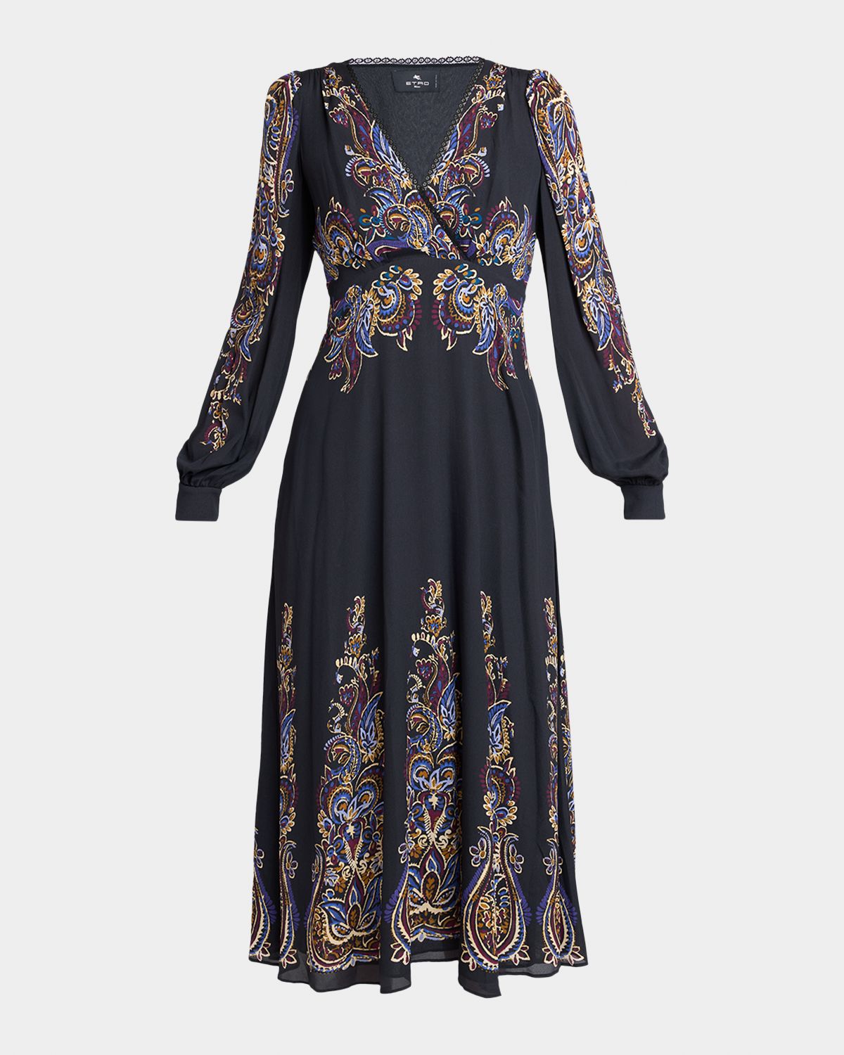 Etro Paisley Silk Midi Dress