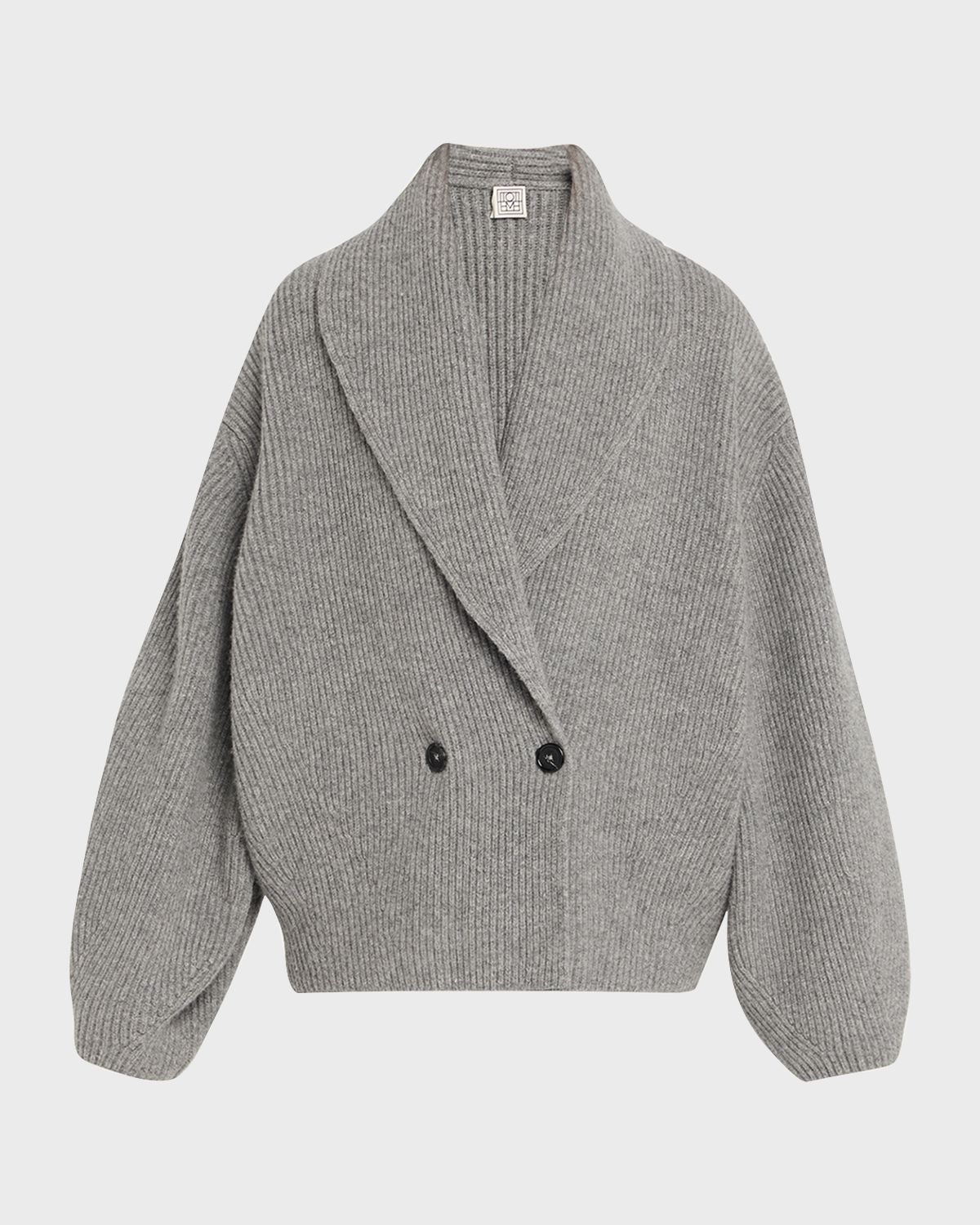 Toteme Shawl Lapel Wool Cardigan | Thumbnail 6 Toteme Shawl Lapel Wool Cardigan | Thumbnail 6