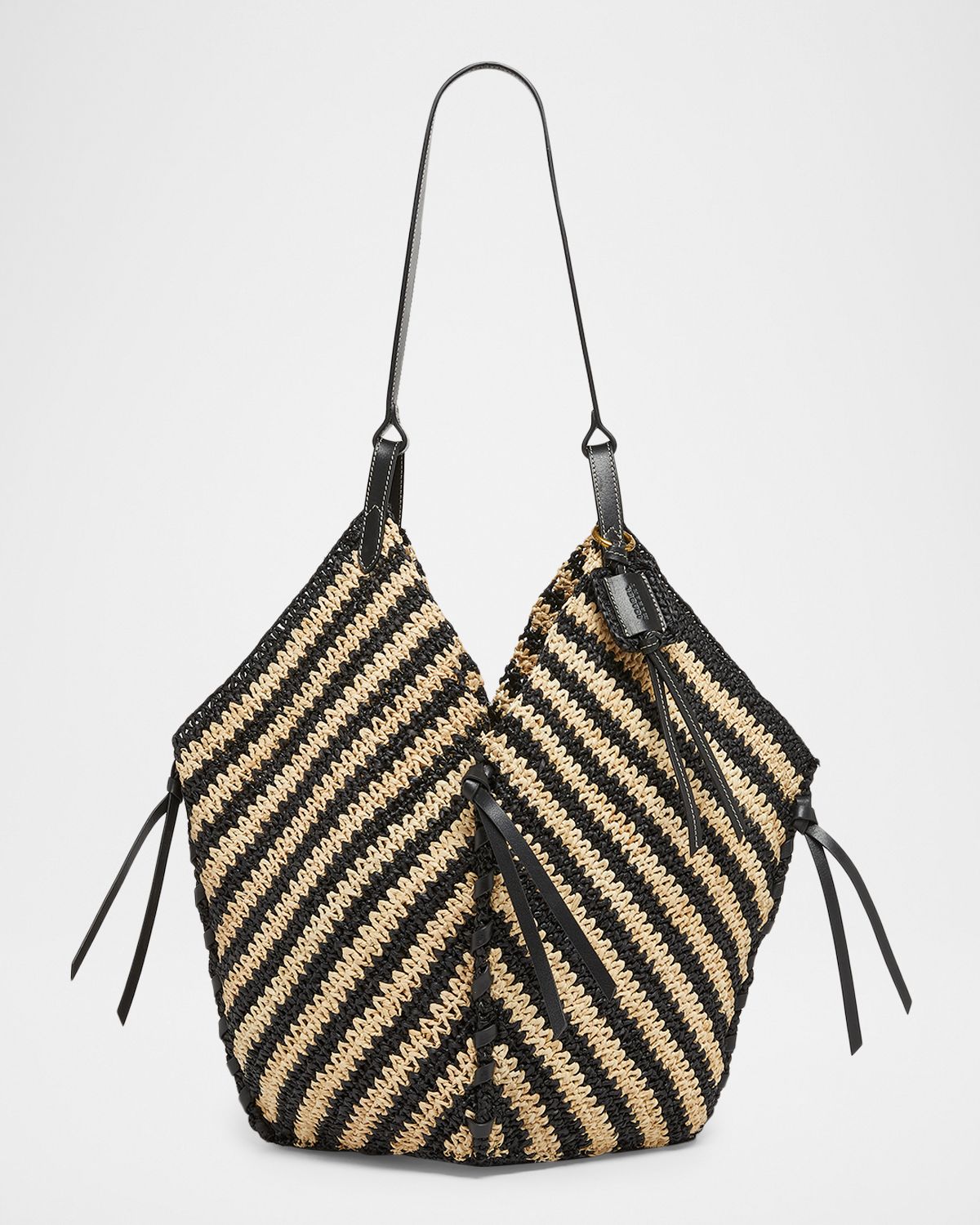 Isabel Marant Tampa Striped Raffia Shoulder Bag