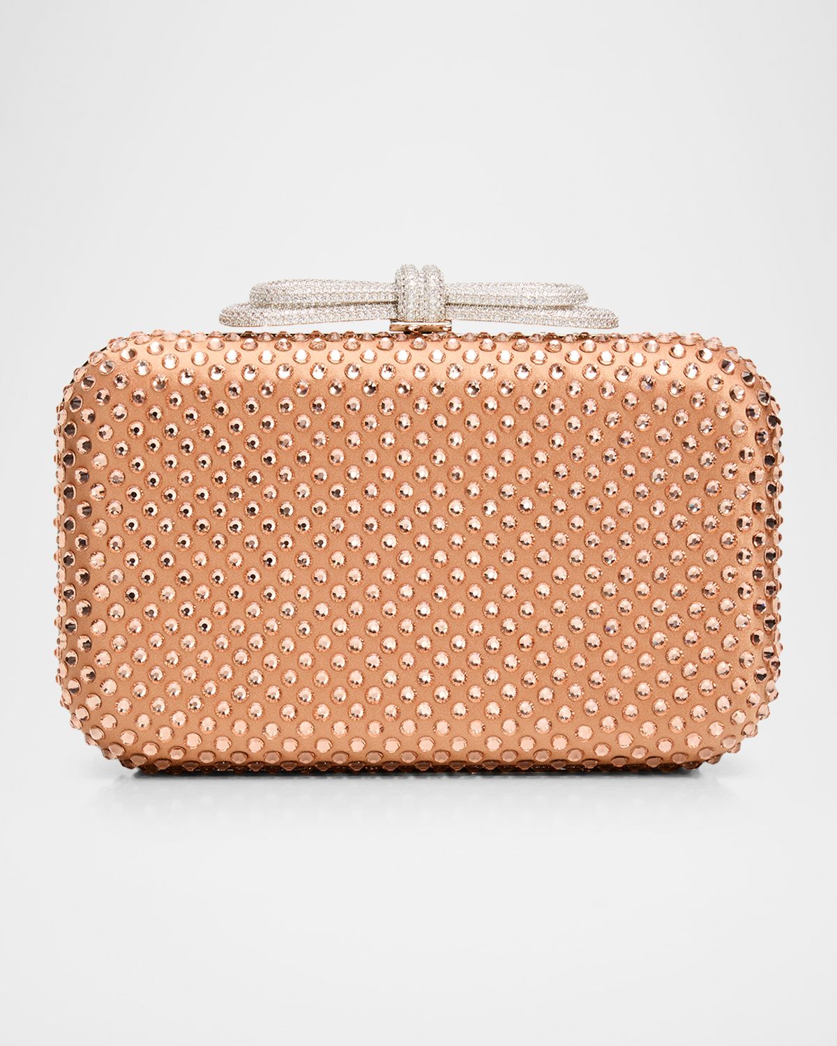 MACH & MACH Crystal Double Bow Clutch Bag