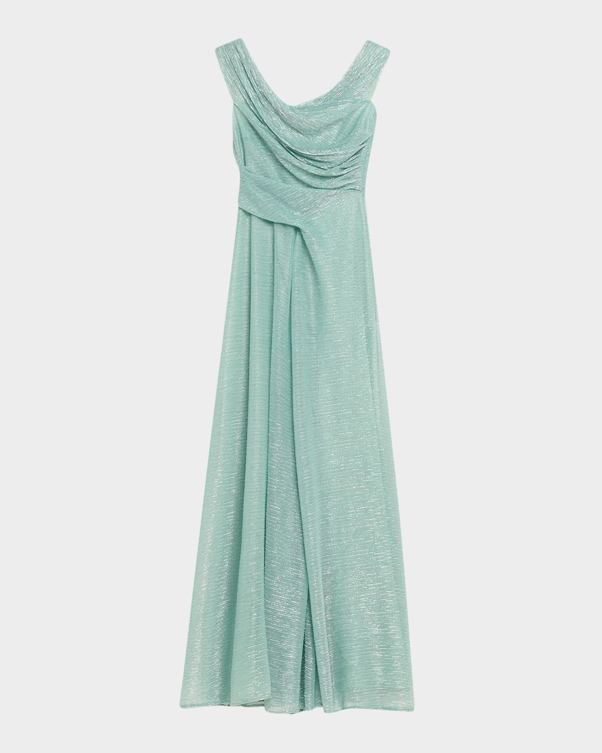 Talbot Runhof Draped Off-The-Shoulder Metallic Plisse Gown | Thumbnail 6 Talbot Runhof Draped Off-The-Shoulder Metallic Plisse Gown | Thumbnail 6