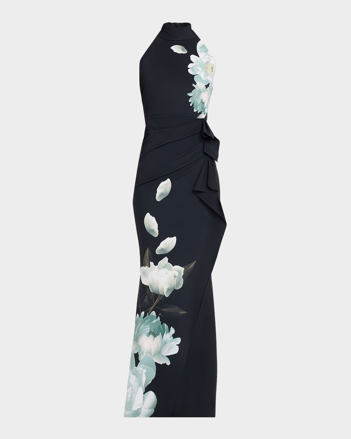 Chiara Boni La Petite Robe Gudrum Floral-Print Jersey Mermaid Gown