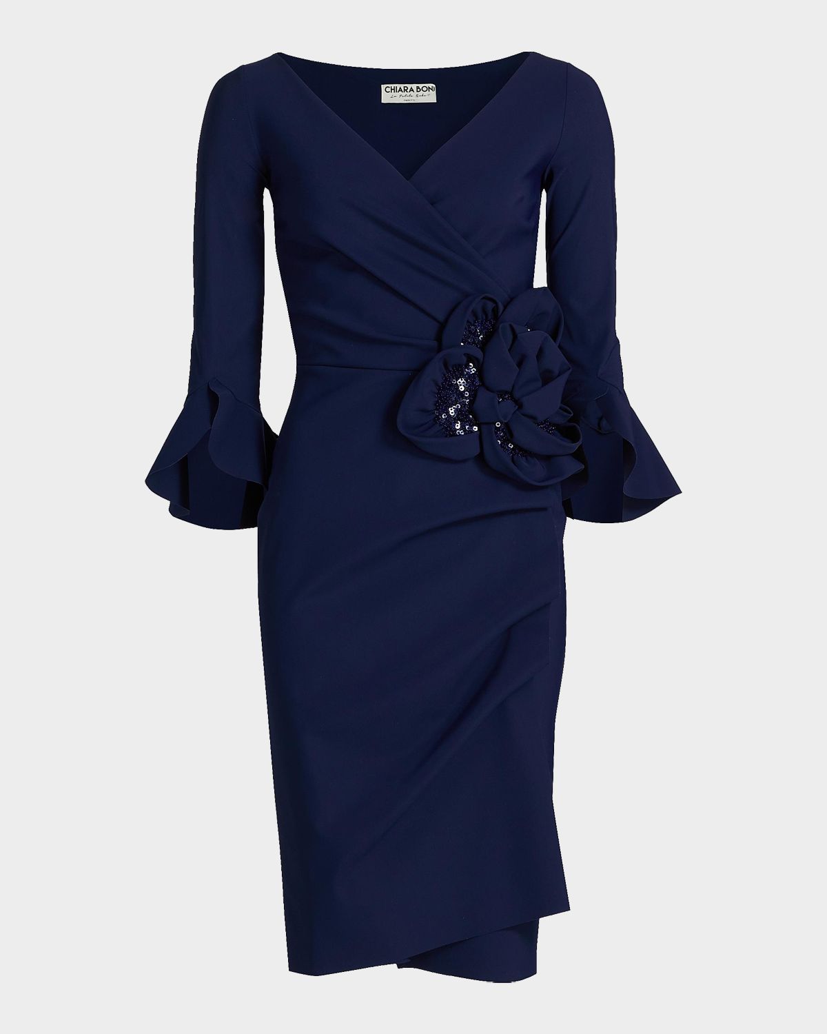 Chiara Boni La Petite Robe Triana Sequin Rosette Bodycon Dress