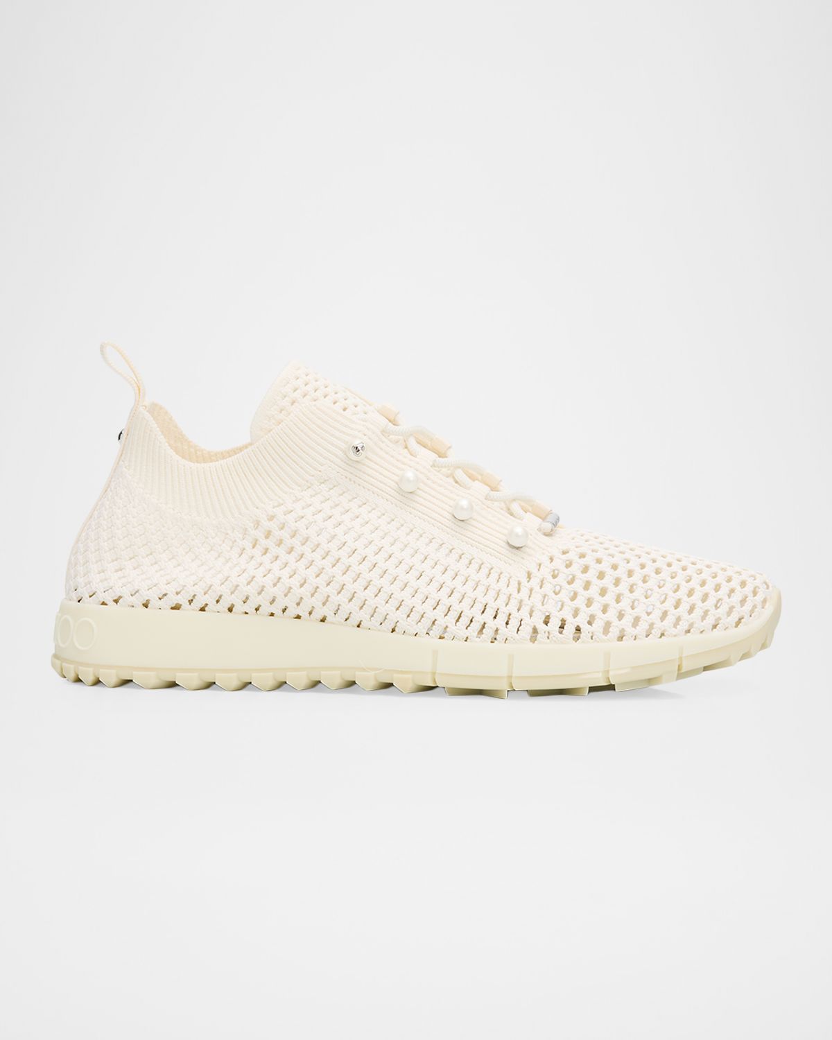 Jimmy Choo Veles Crochet-Knit Low-Top Trainers
