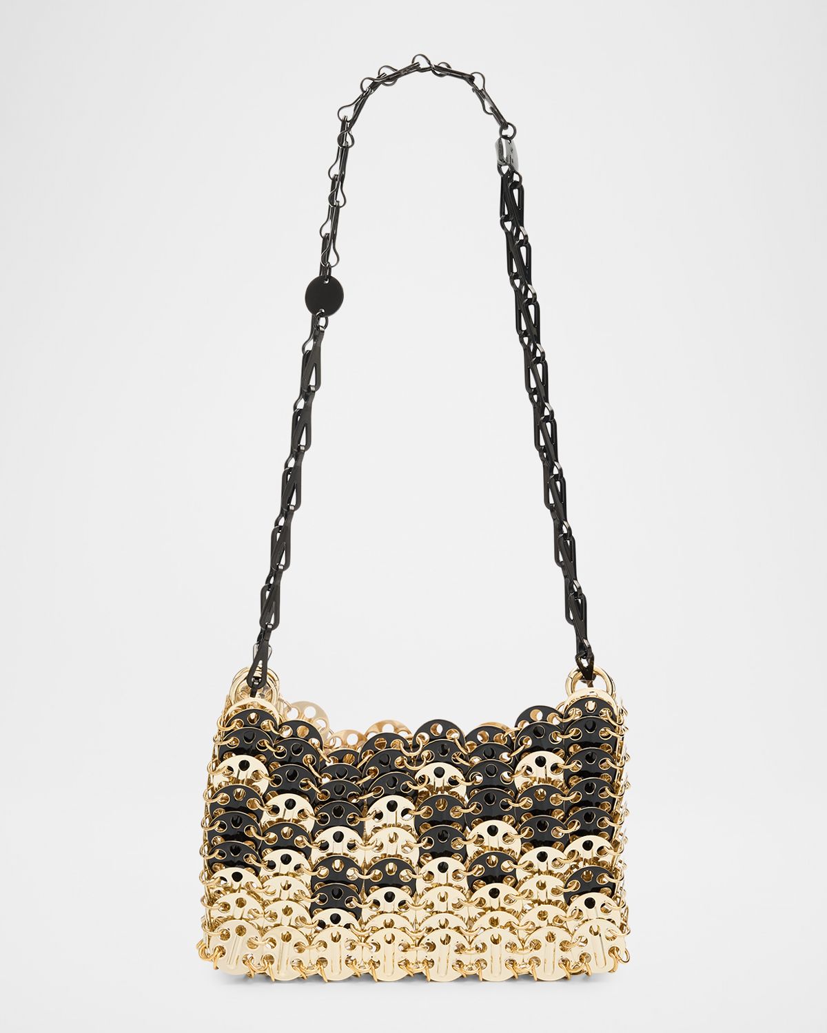 Rabanne Iconic Nano 1969 Brass Shoulder Bag