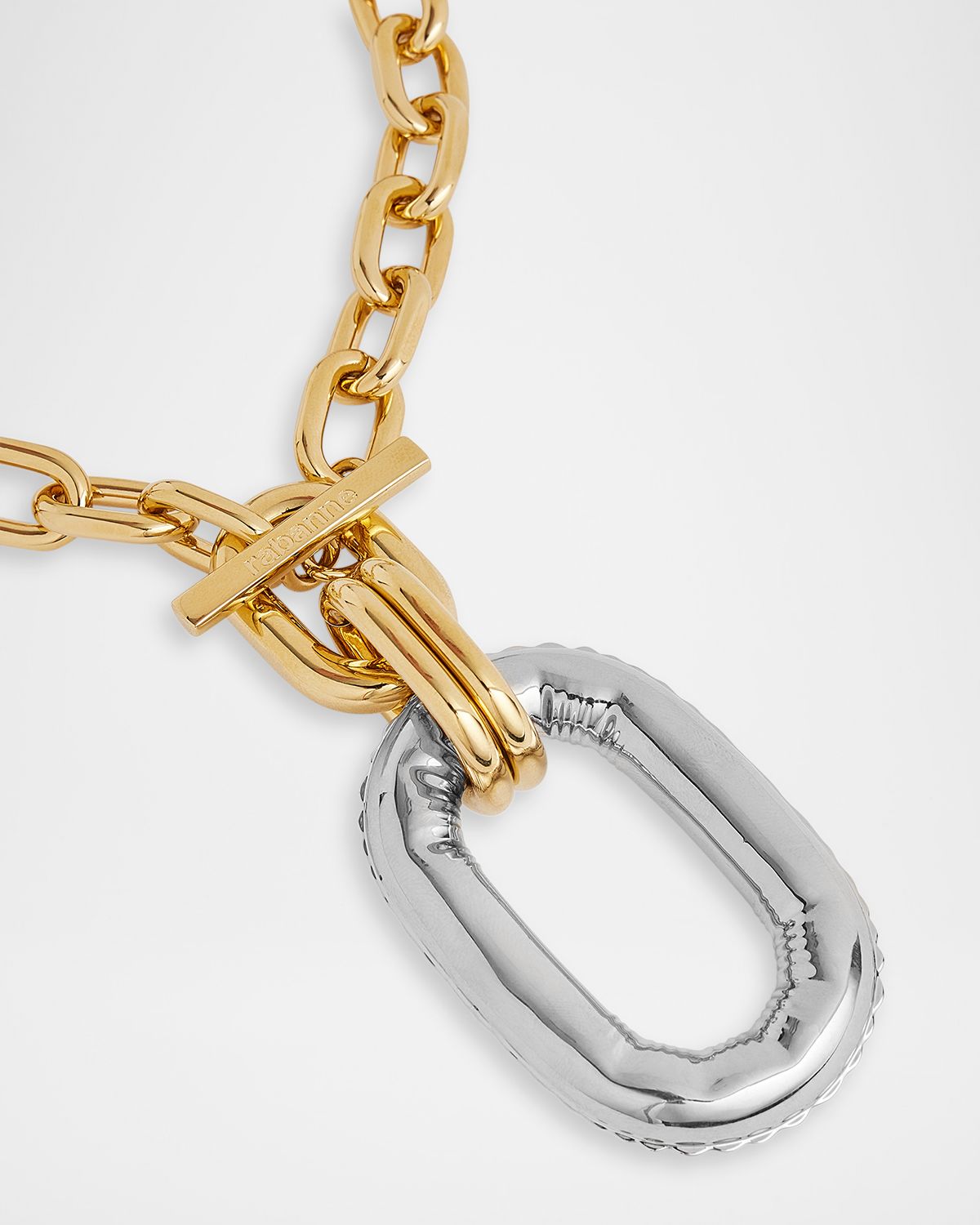 Rabanne Two-Tone Chain Link Pendant Necklace