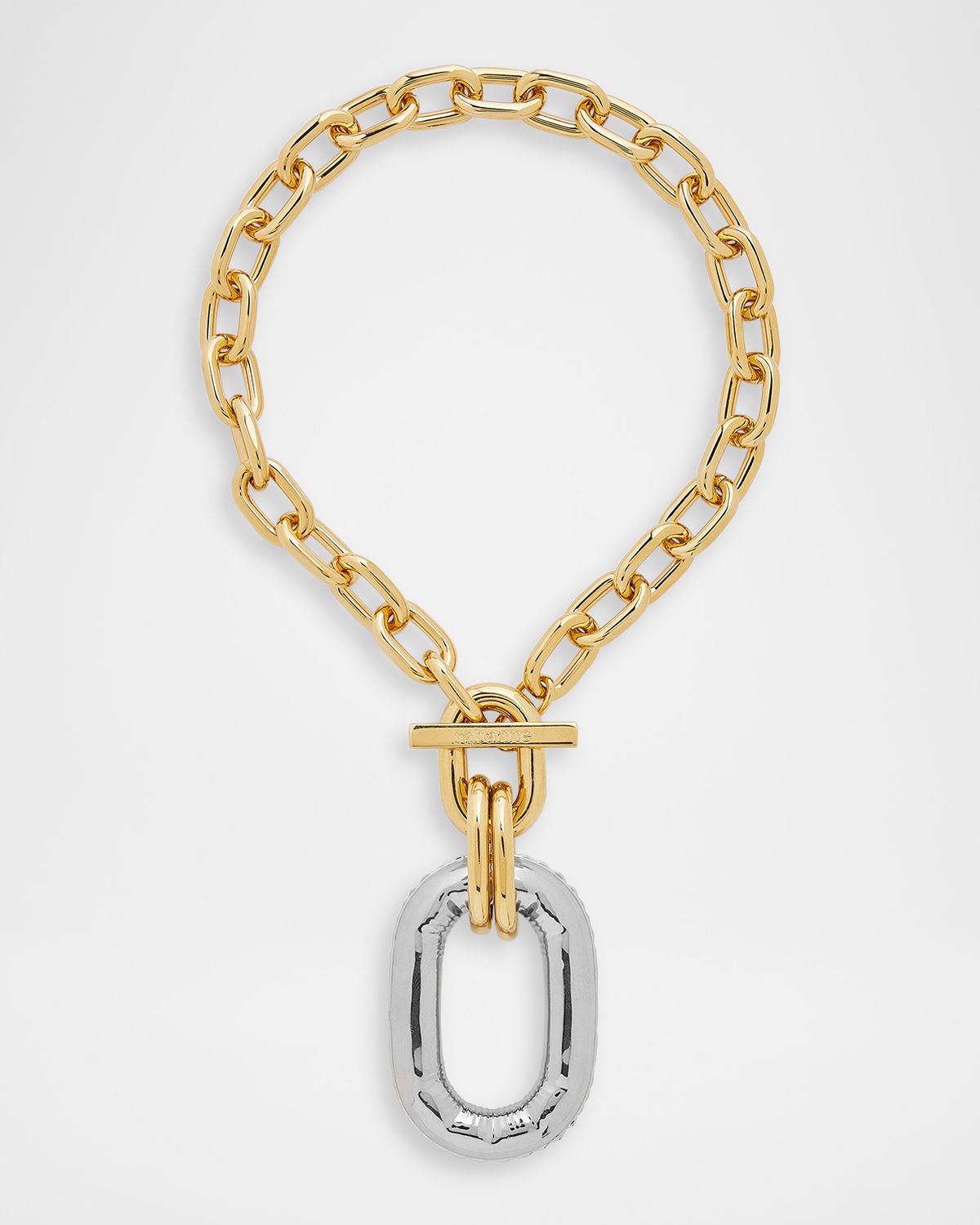 Rabanne Two-Tone Chain Link Pendant Necklace