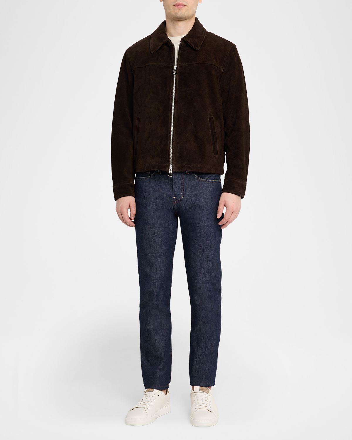 Joe 's Jeans Men 's Suede Full-Zip Jacket