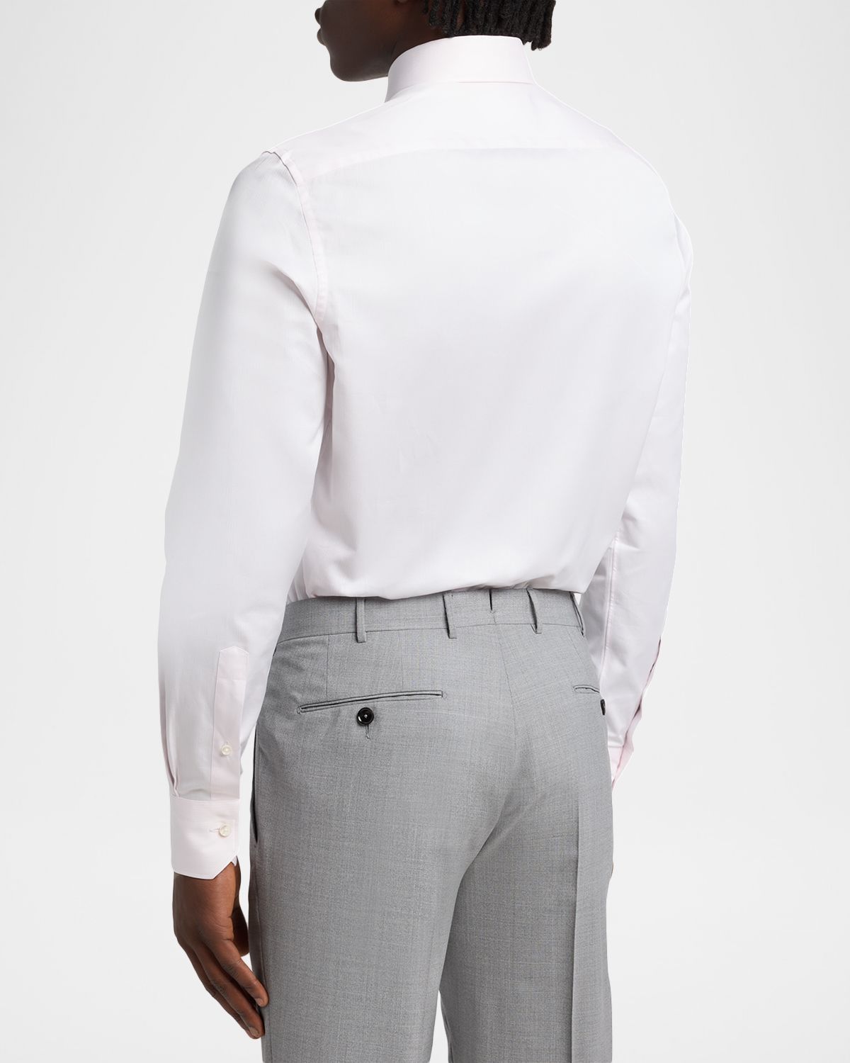ZEGNA Men 's Cotton Tonal Stripe Dress Shirt | Thumbnail 3 ZEGNA Men 's Cotton Tonal Stripe Dress Shirt | Thumbnail 3
