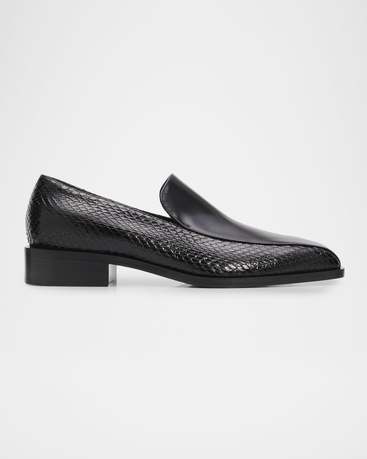 Giuseppe Zanotti Men 's Python Leather Square-Toe Dress Loafers