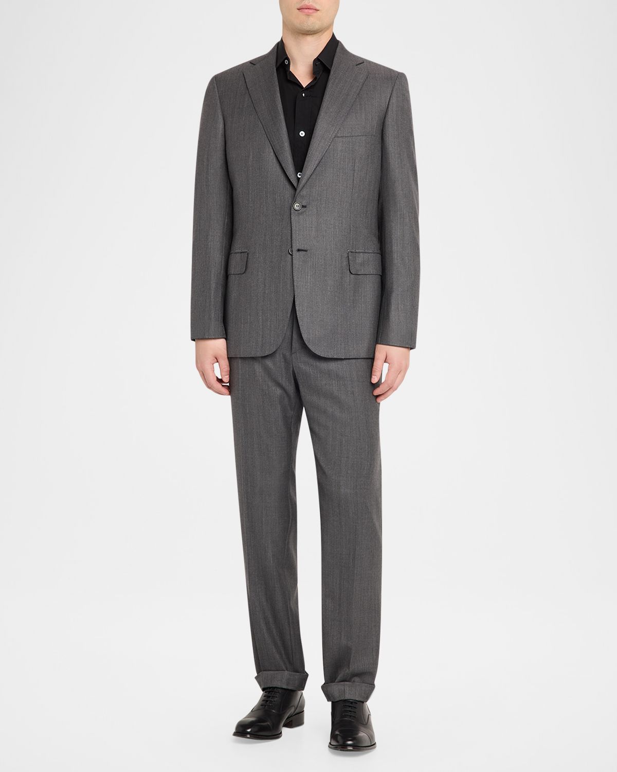 Brioni Men 's Tonal Herringbone Wool-Silk Two-Piece Suit | Thumbnail 10 Brioni Men 's Tonal Herringbone Wool-Silk Two-Piece Suit | Thumbnail 10