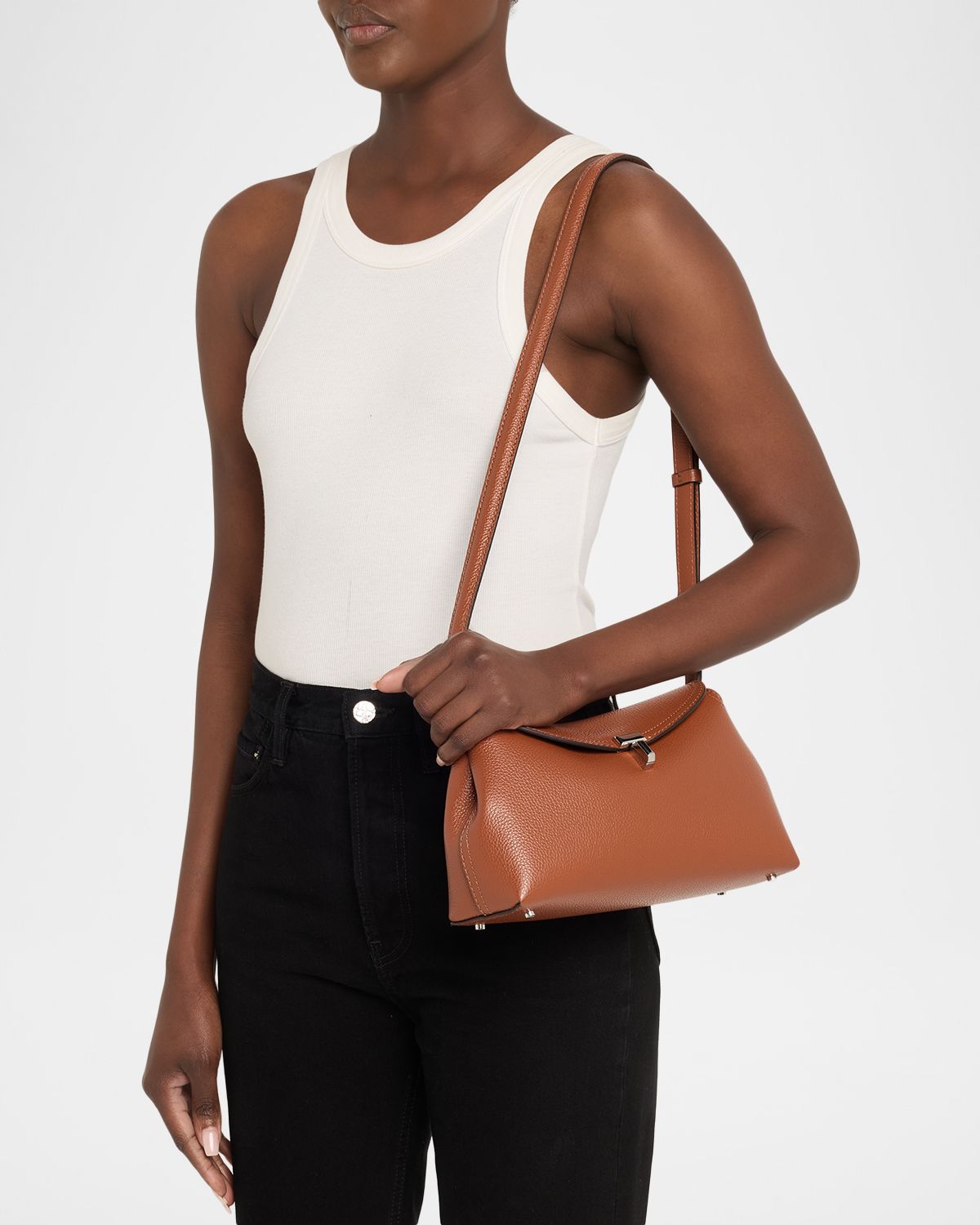 Toteme T-Lock Soft Textured Palmellato Leather Clutch | Thumbnail 6