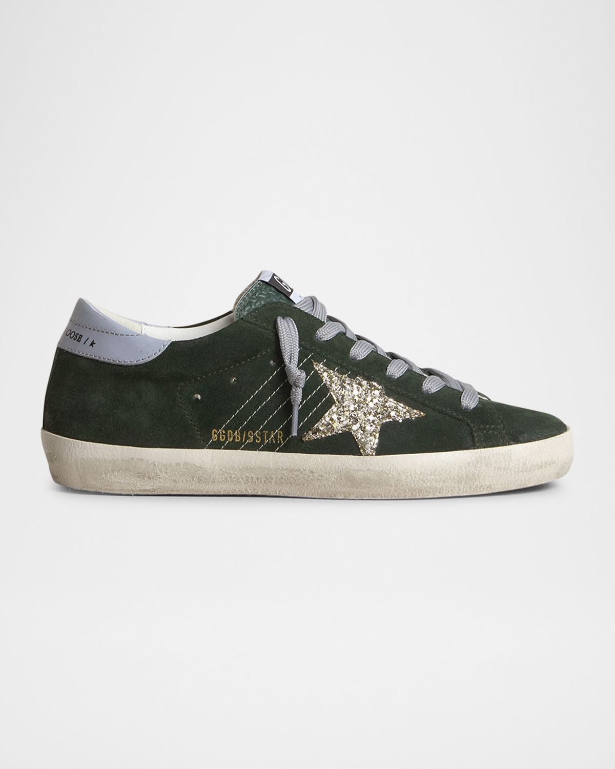 Golden Goose Super-Star Suede Glitter Low-Top Sneakers | Image 1 Golden Goose Super-Star Suede Glitter Low-Top Sneakers | Image 1