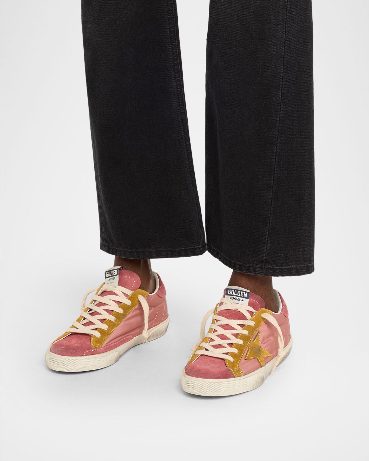 Golden Goose Super-Star Nylon and Suede Low-Top Sneakers