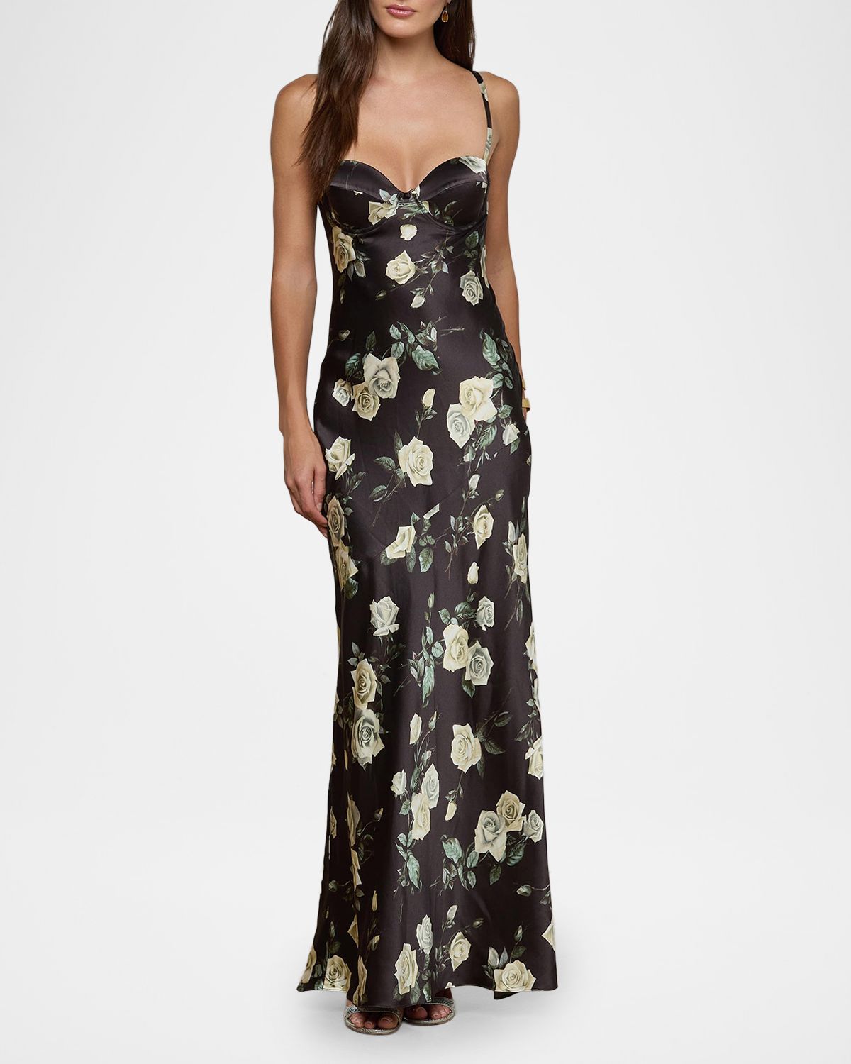 L 'Agence Sayla Bias-Cut Silk Gown