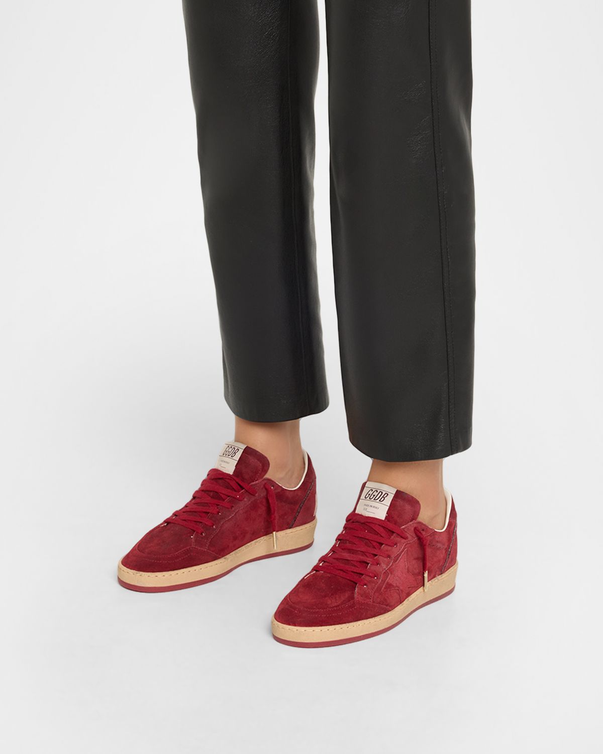 Golden Goose Ball Star Suede Glitter Low-Top Sneakers